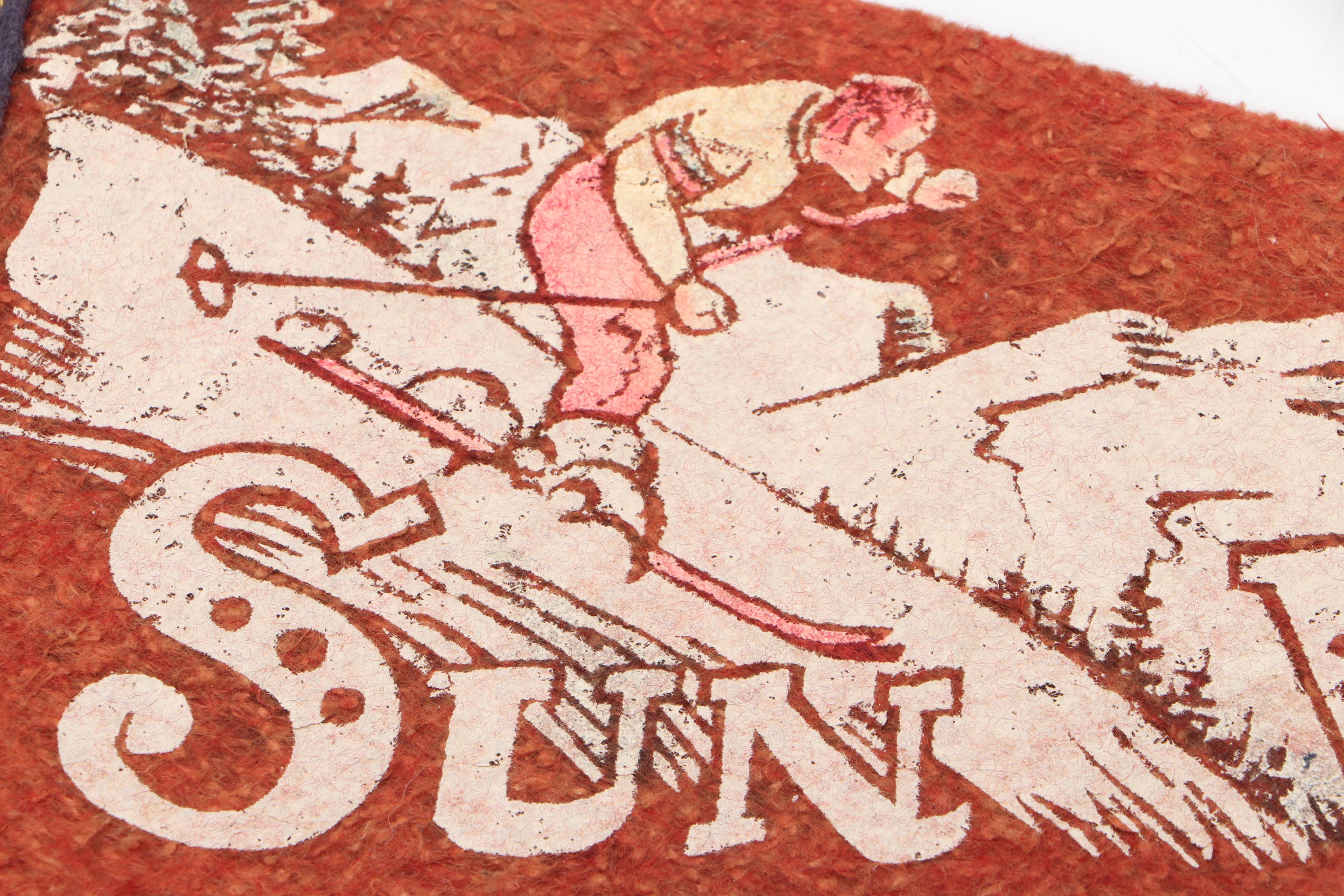 Coney Island and Sun Valley Ski Resort Souvenir Pennants, Mid to Late 20th C.