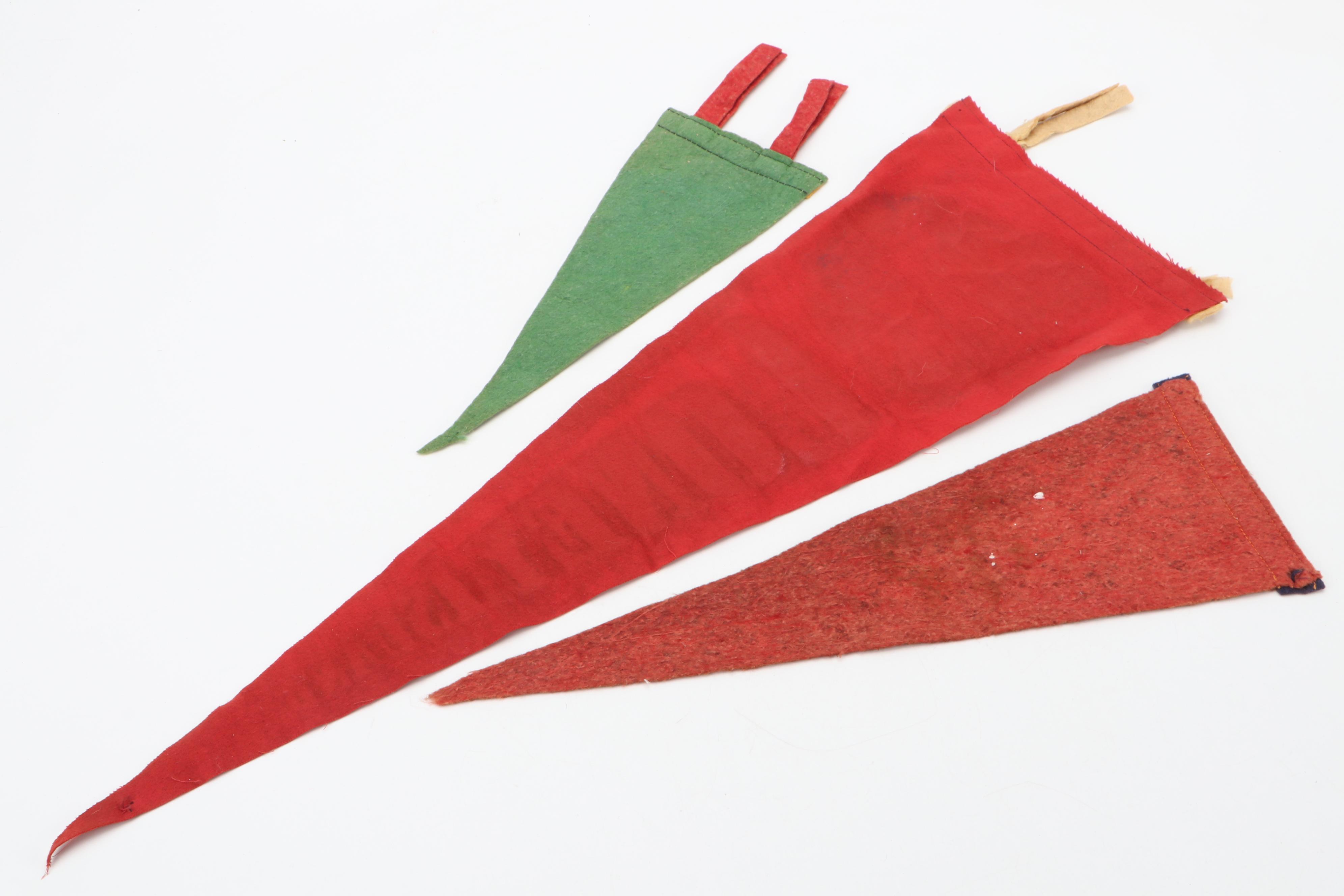 Coney Island and Sun Valley Ski Resort Souvenir Pennants, Mid to Late 20th C.