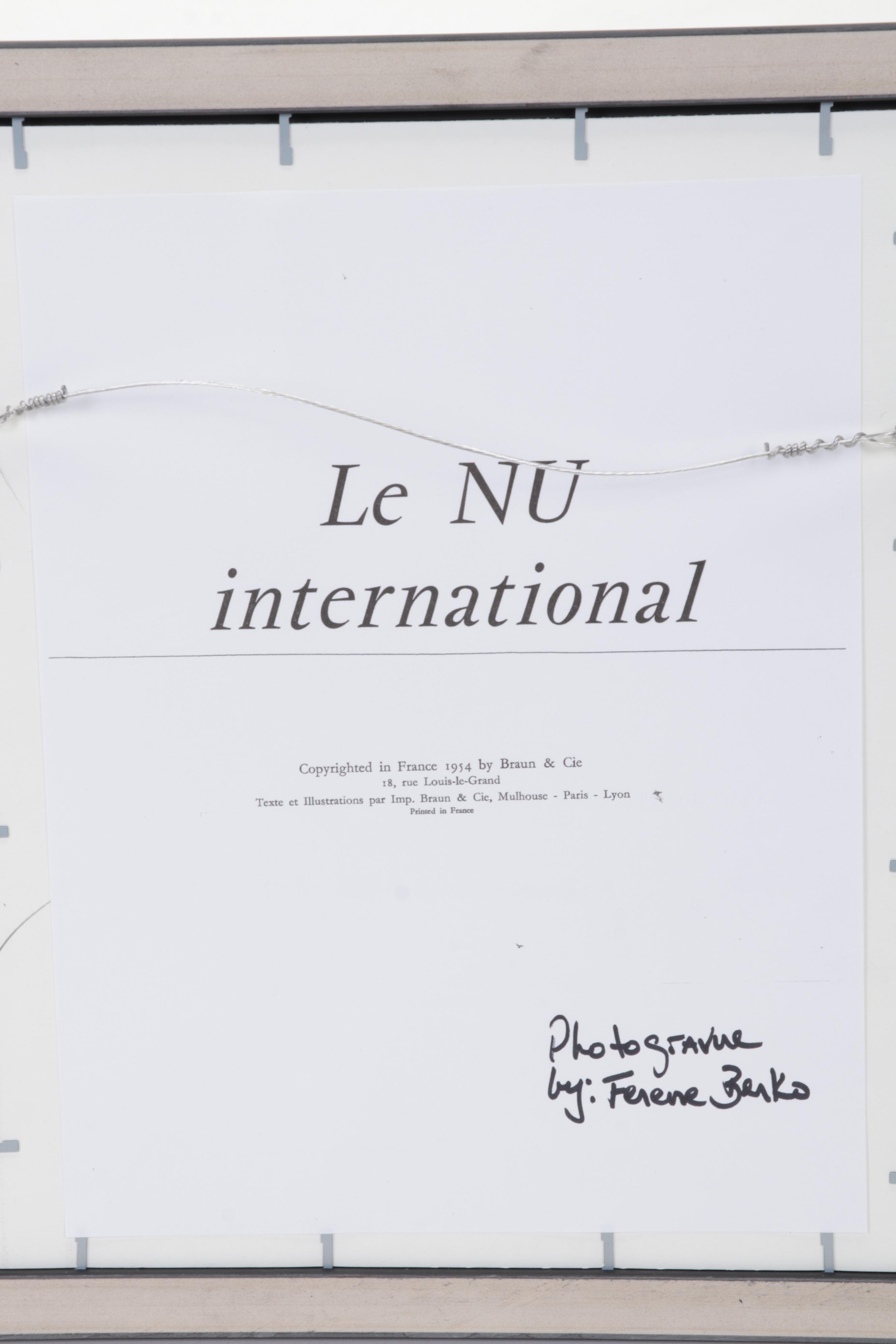 Ferenc Berkó Rotogravures From "Le Nu International," 1954