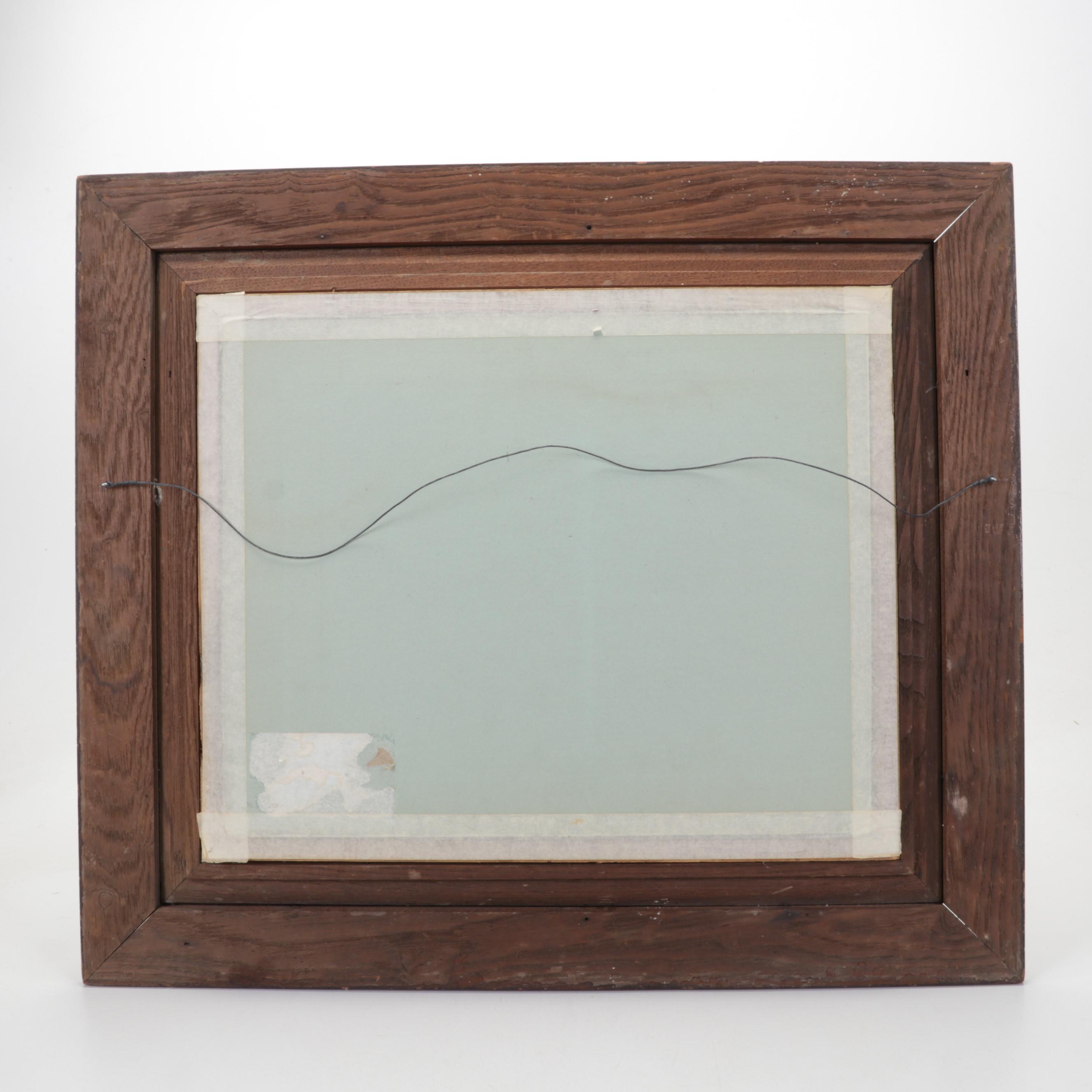 F.S. Perkins Oil Painting of Mountainside Lake