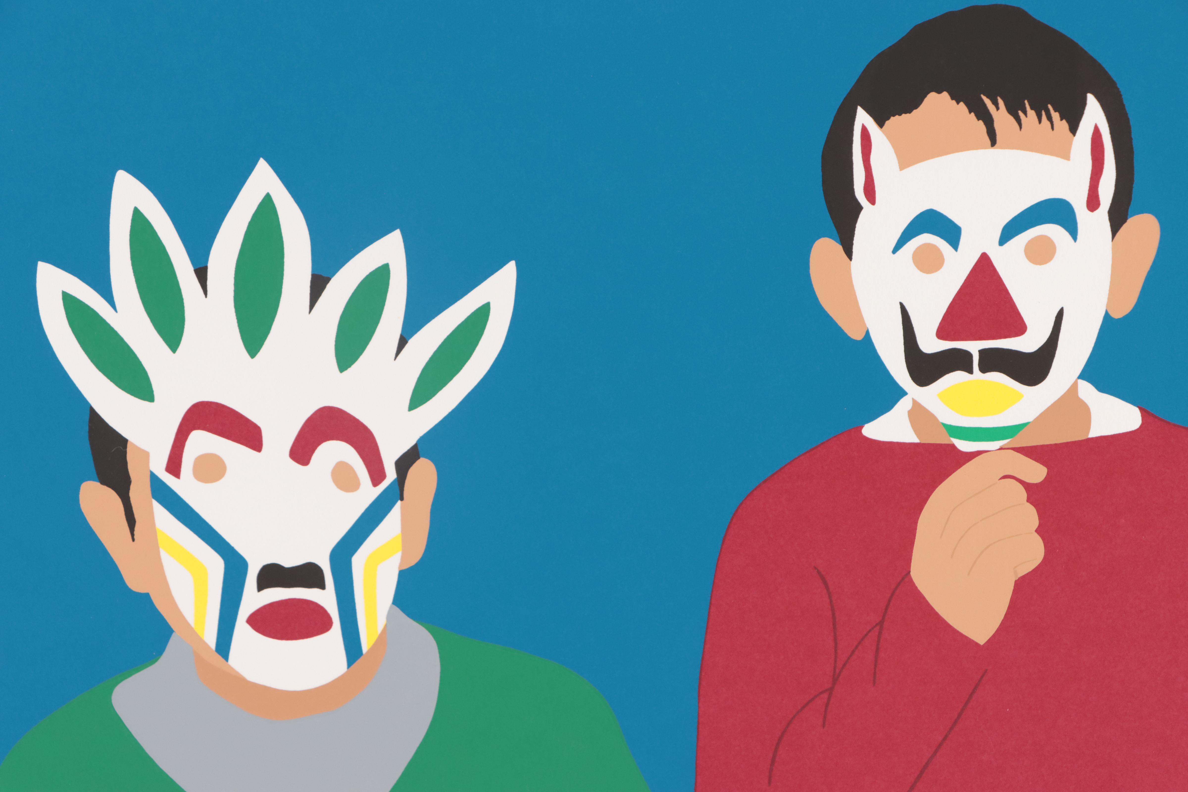 Gail Bruce Serigraph "Masks I"