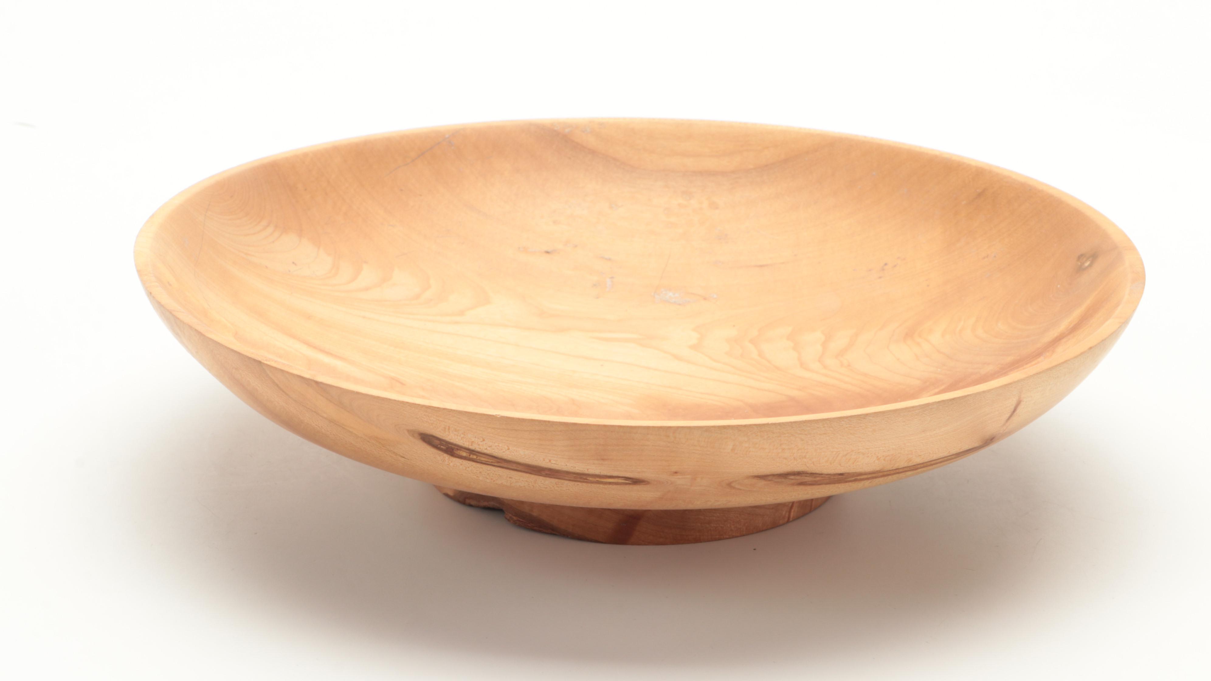 Bruce Hoskins Spalted Sycamore Vase, Other Turned Wood Vase, Box, Bowl and Board