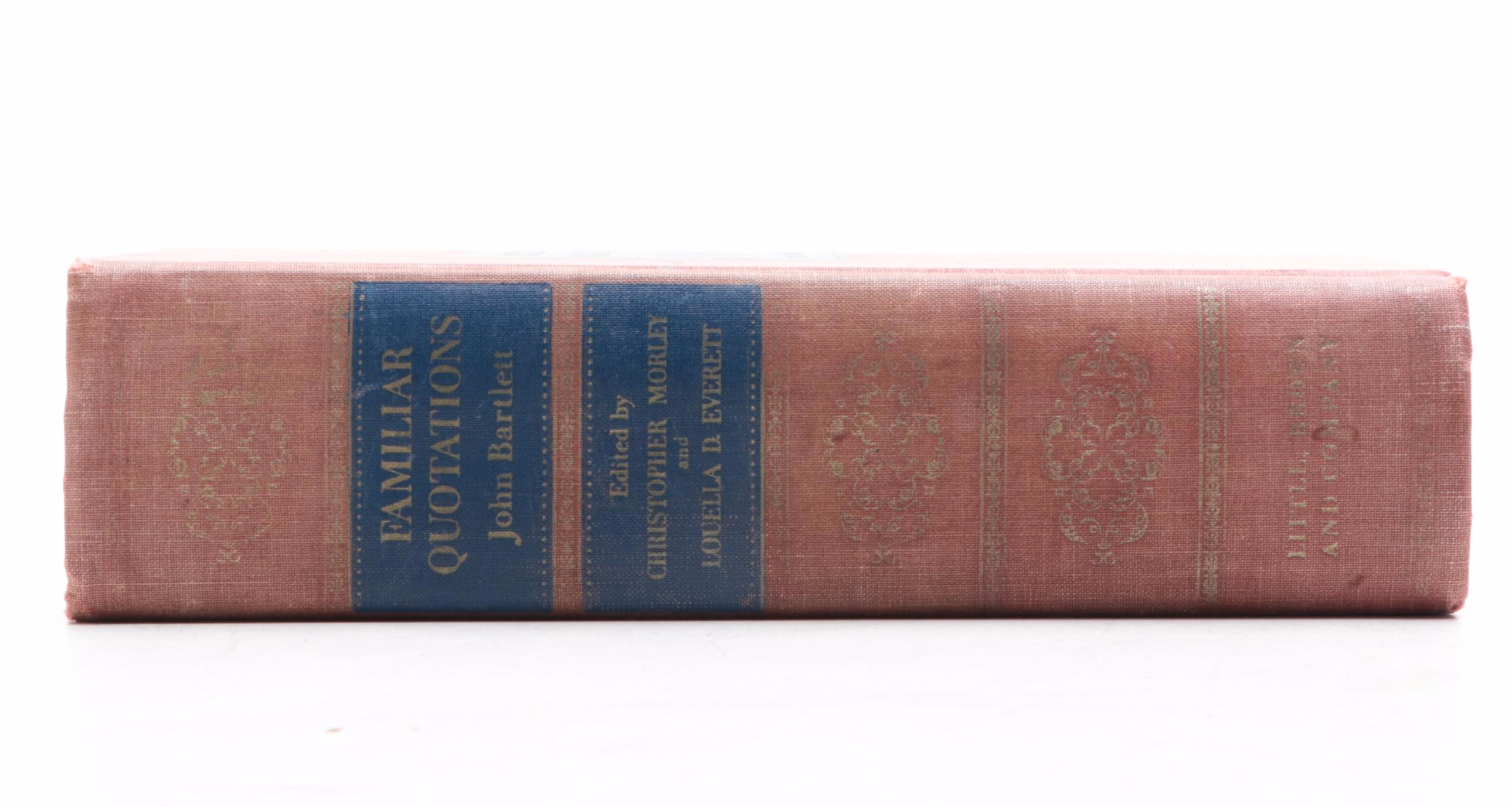 Twelfth Edition "Familiar Quotations" by John Bartlett, 1949