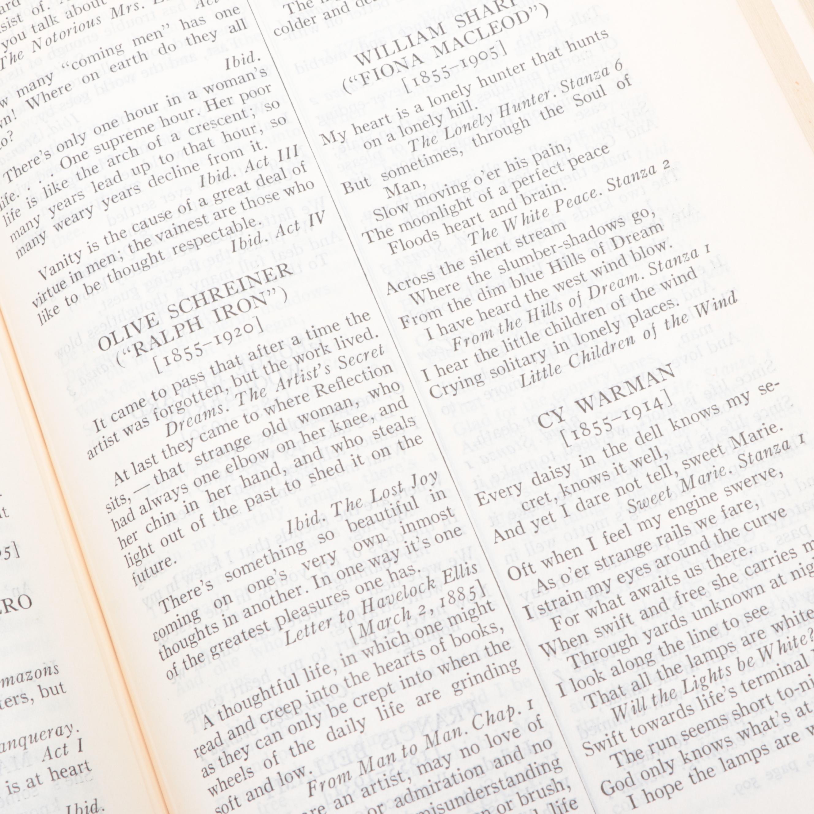 Twelfth Edition "Familiar Quotations" by John Bartlett, 1949