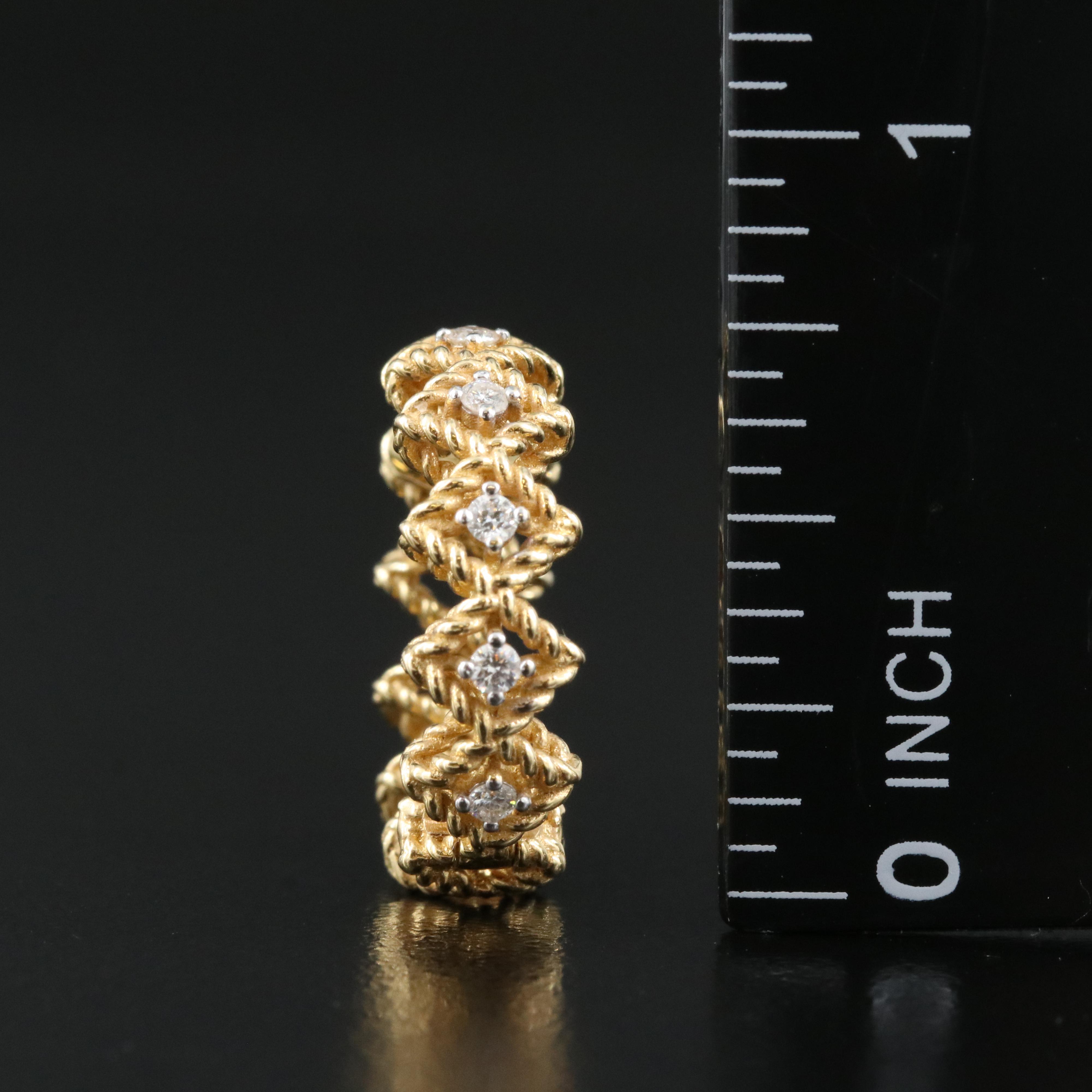 Roberto Coin 18K 0.18 CTW Diamond Hoop Earrings