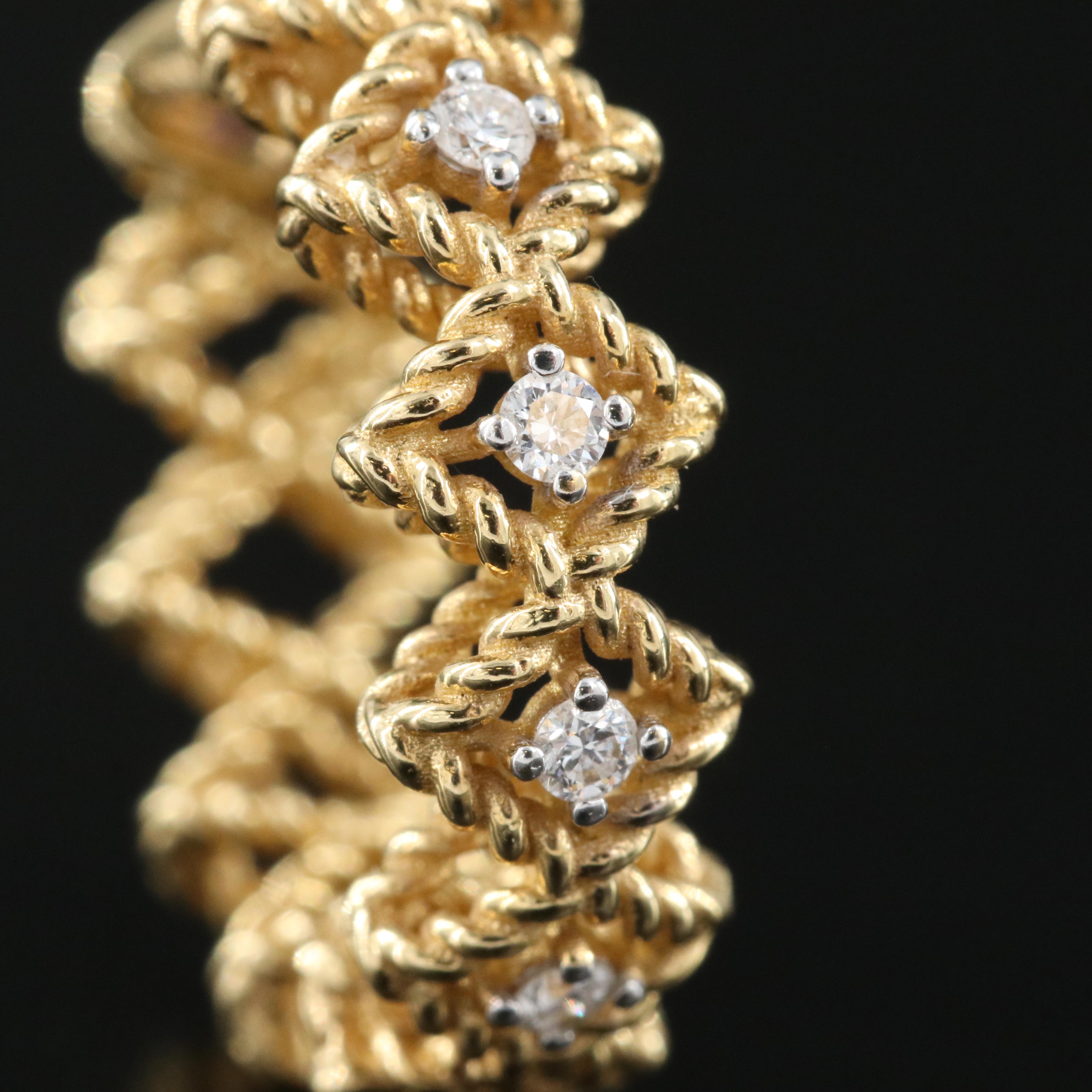 Roberto Coin 18K 0.18 CTW Diamond Hoop Earrings