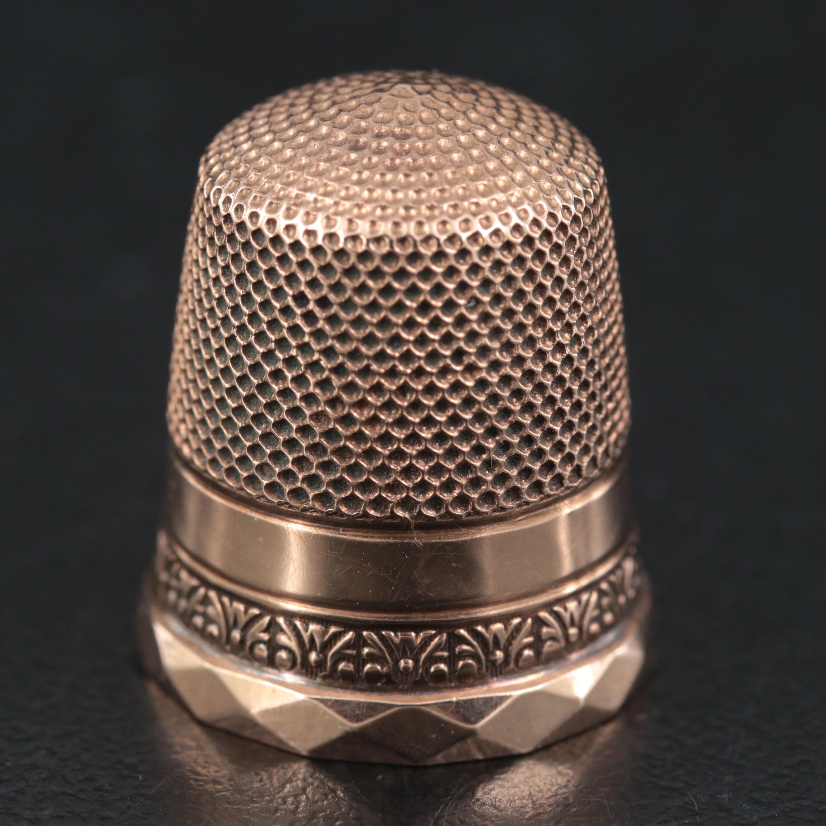 Stern Brothers 10K Gold Thimble