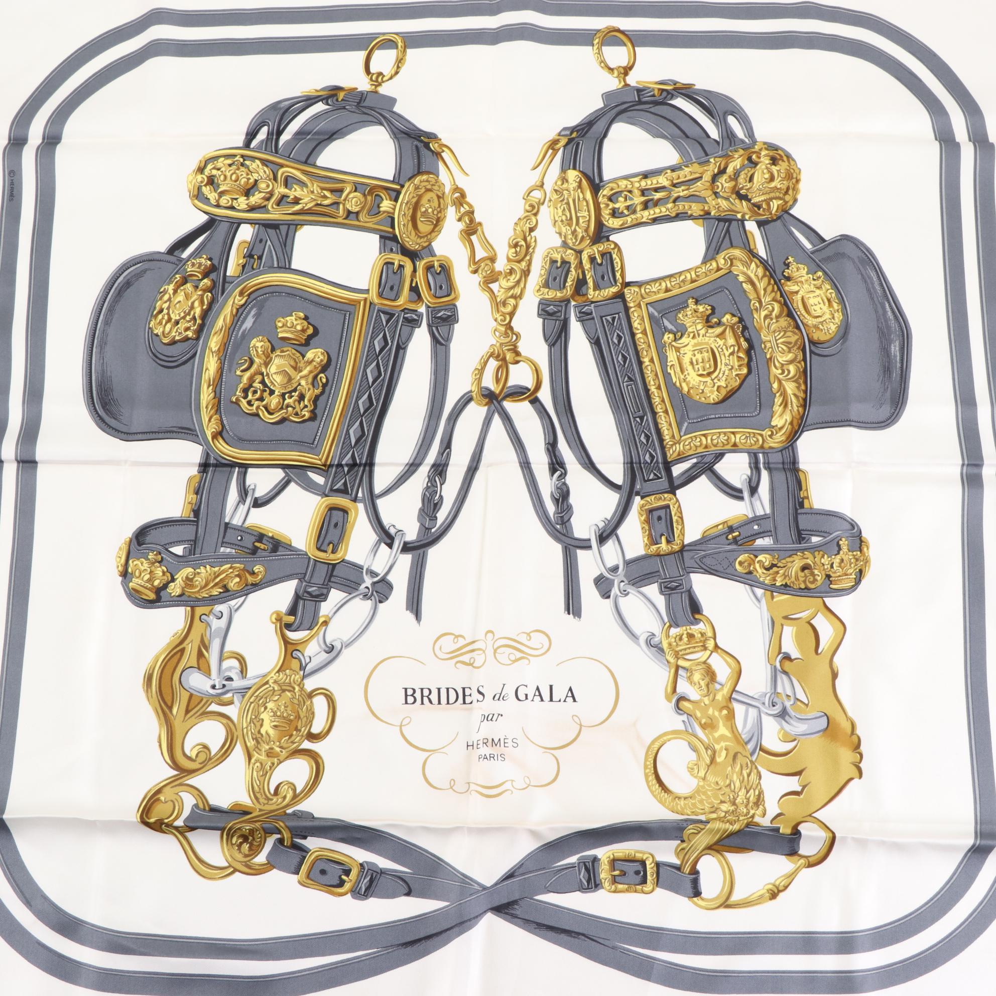 Hermès "Brides de Gala" Scarf 90 in Silk Twill