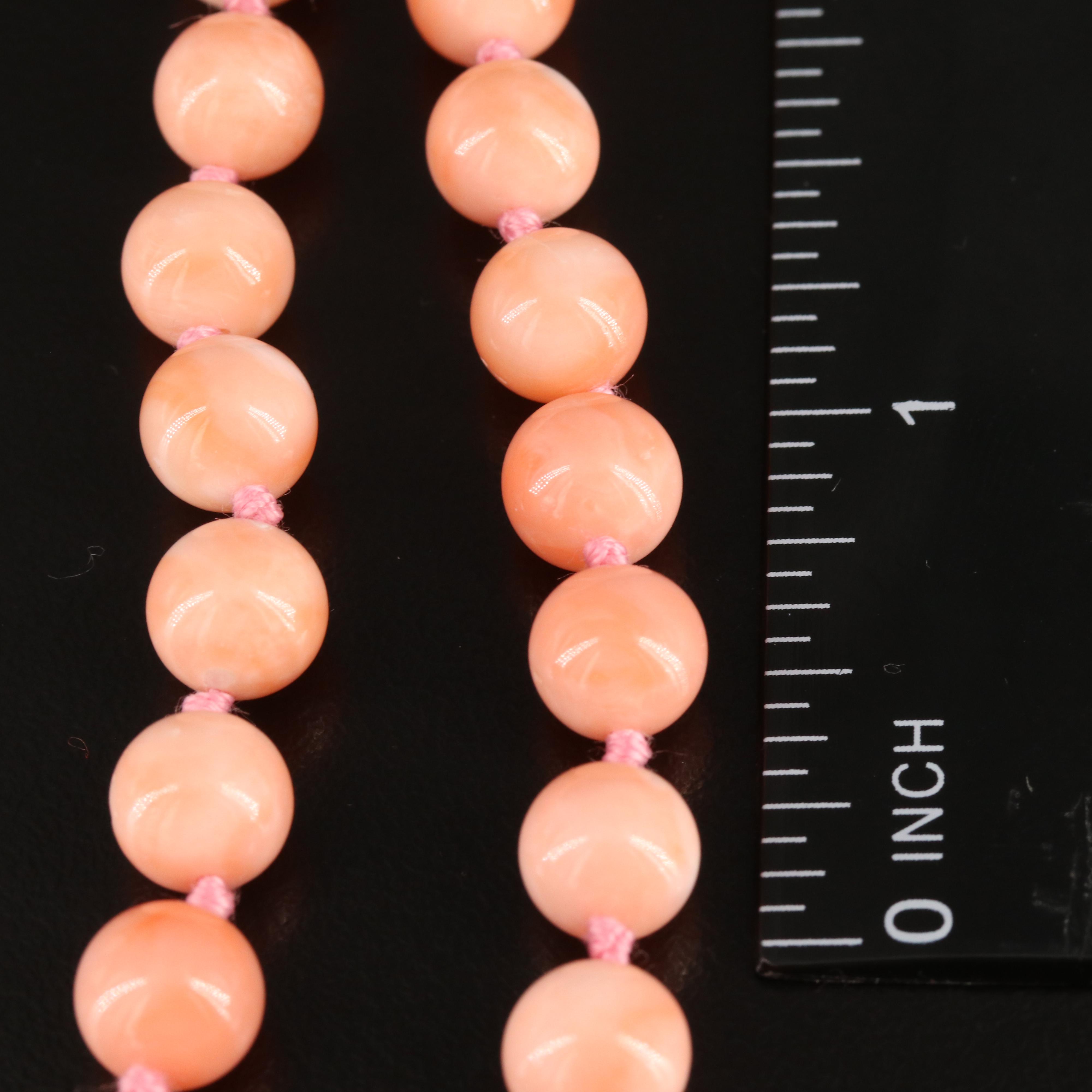 Coral Necklace with 14K Clasp