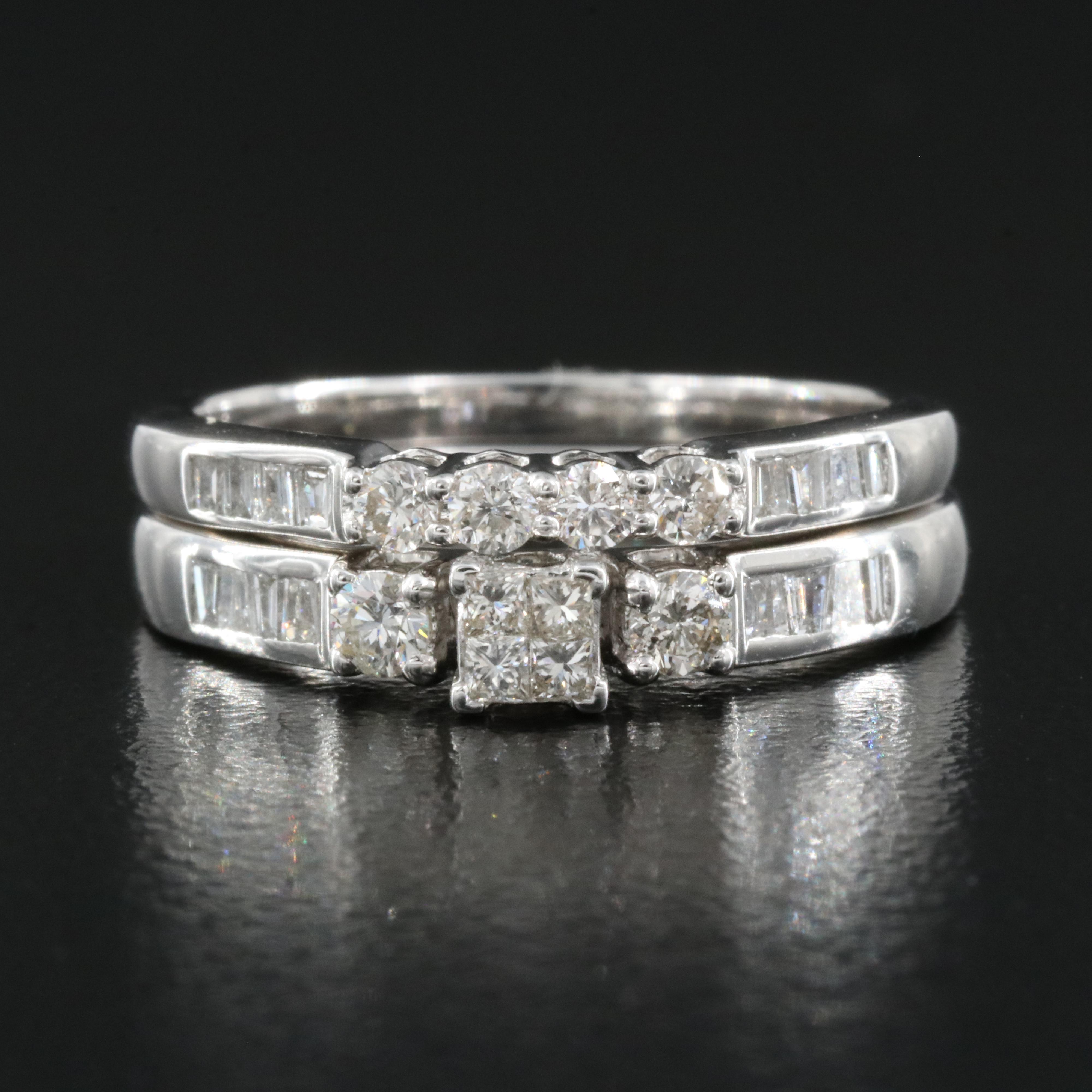 14K 0.53 CTW Diamond Ring and Band Set