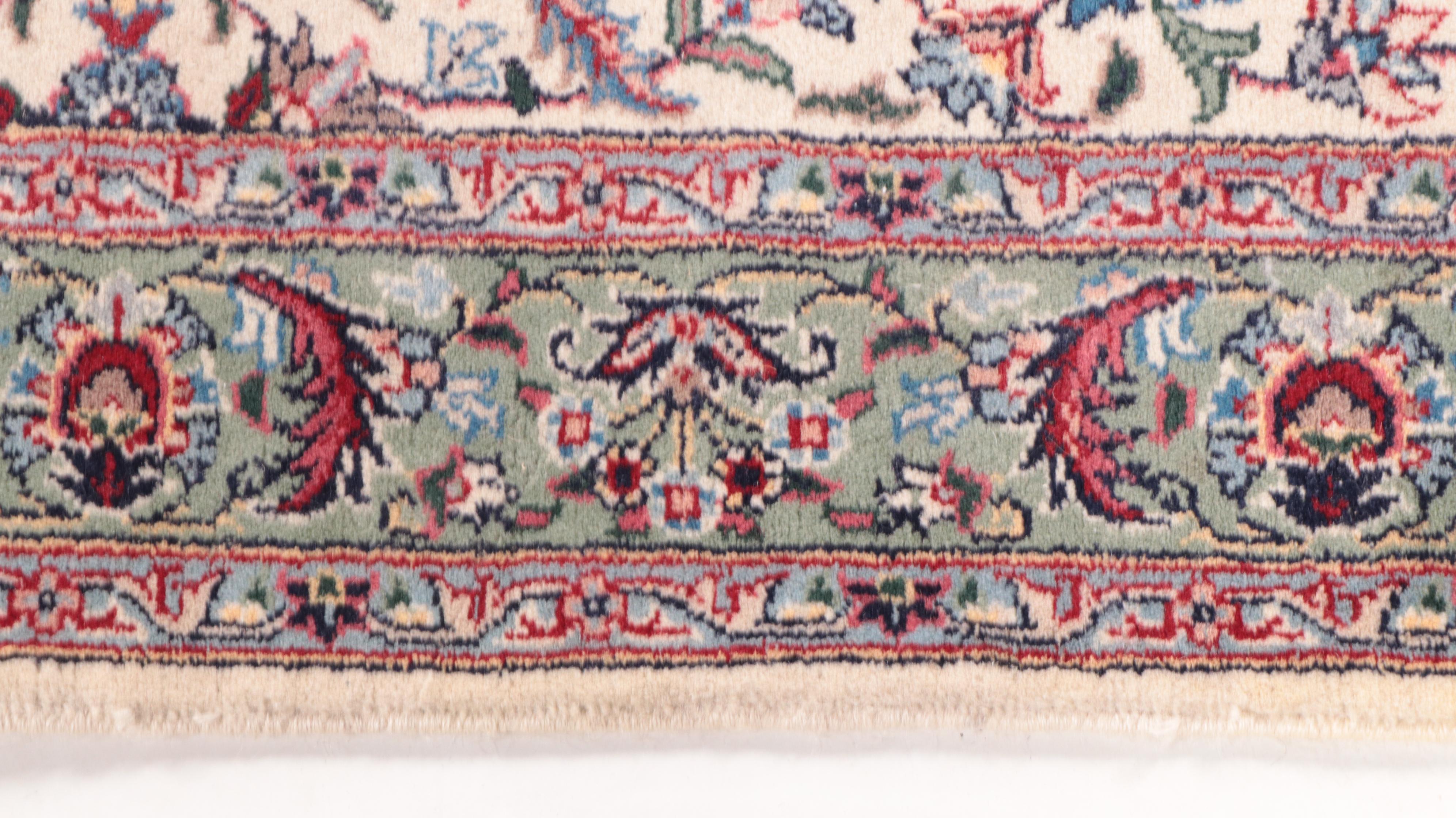 3'2 x 6' Hand-Knotted Indo-Persian Nain Style Area Rug