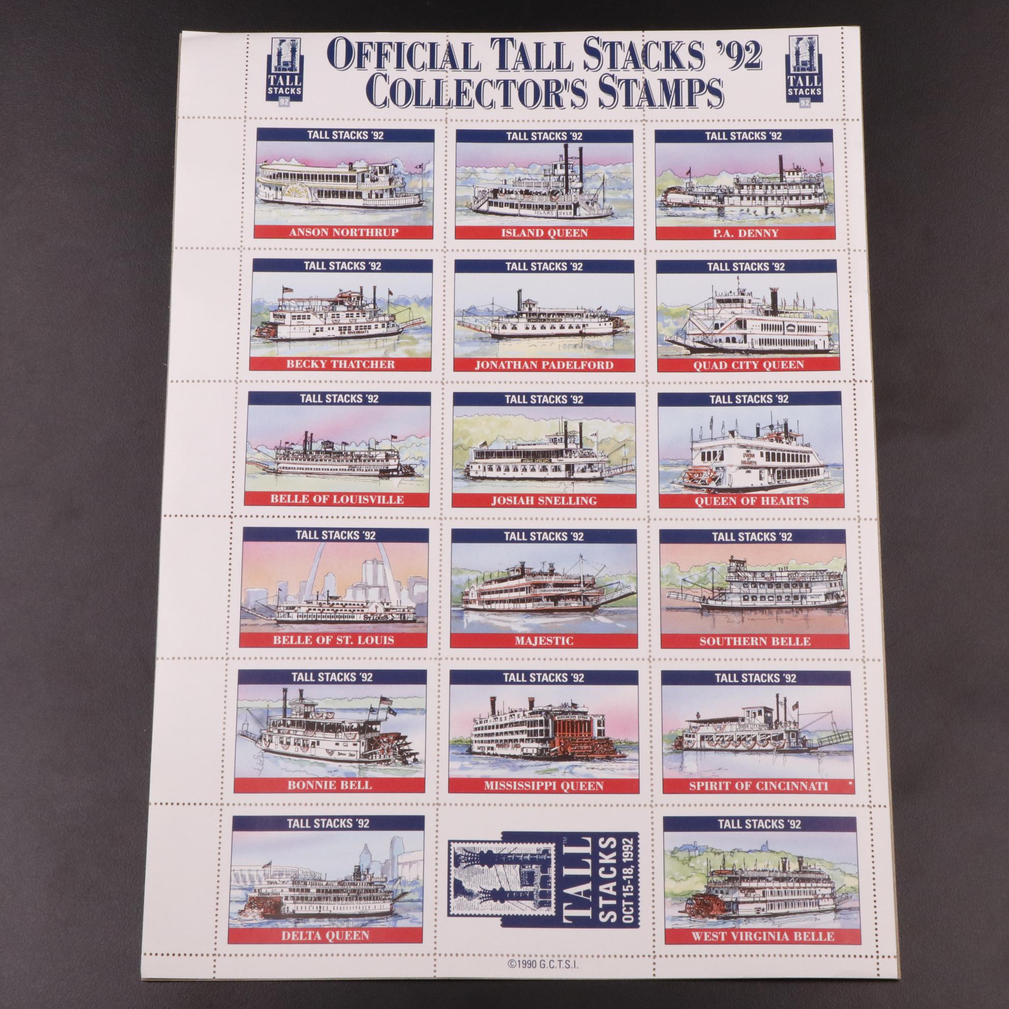 Tall Stacks Cincinnati 1992 Topical Group of Books and Stamps