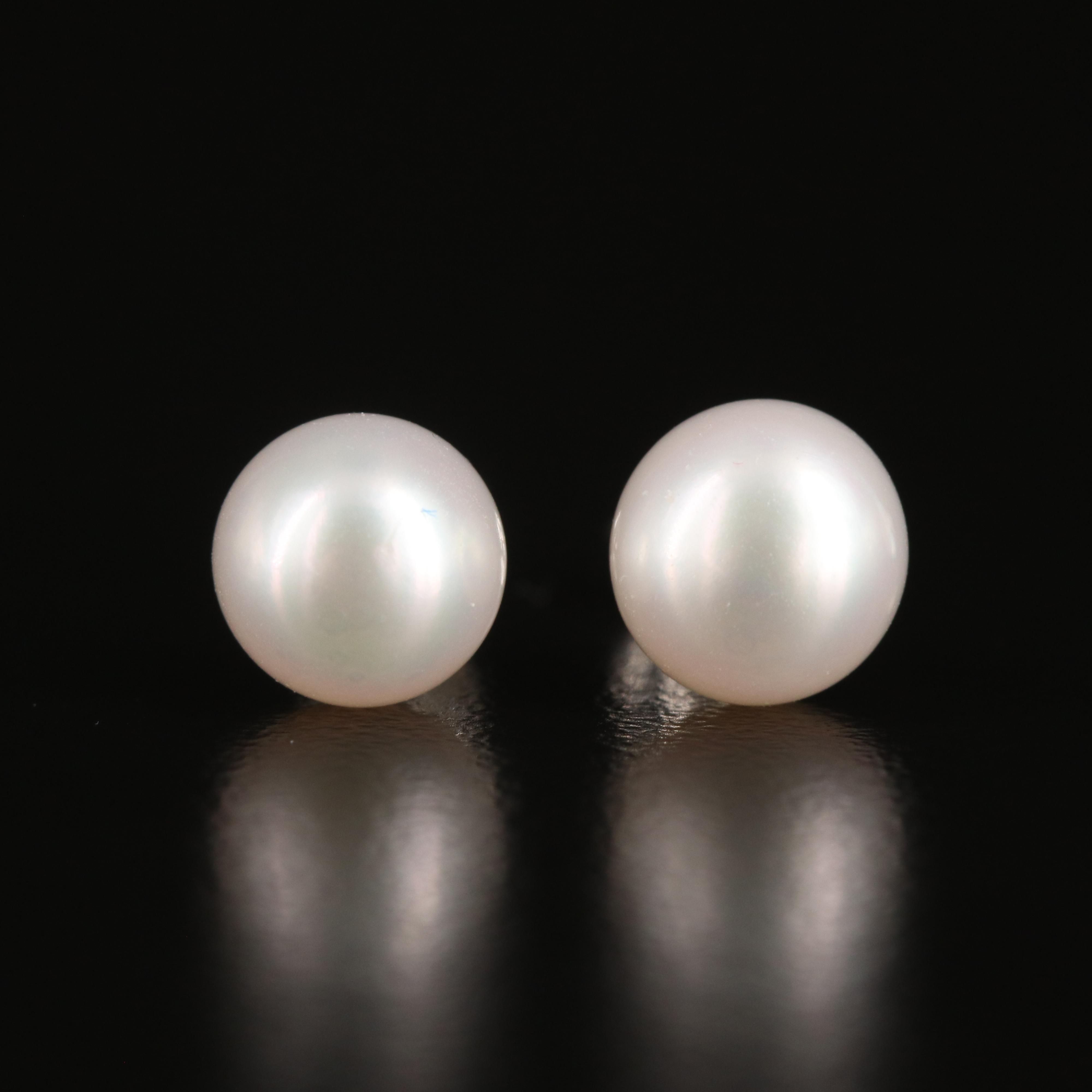 Sterling Pearl Stud Earrings