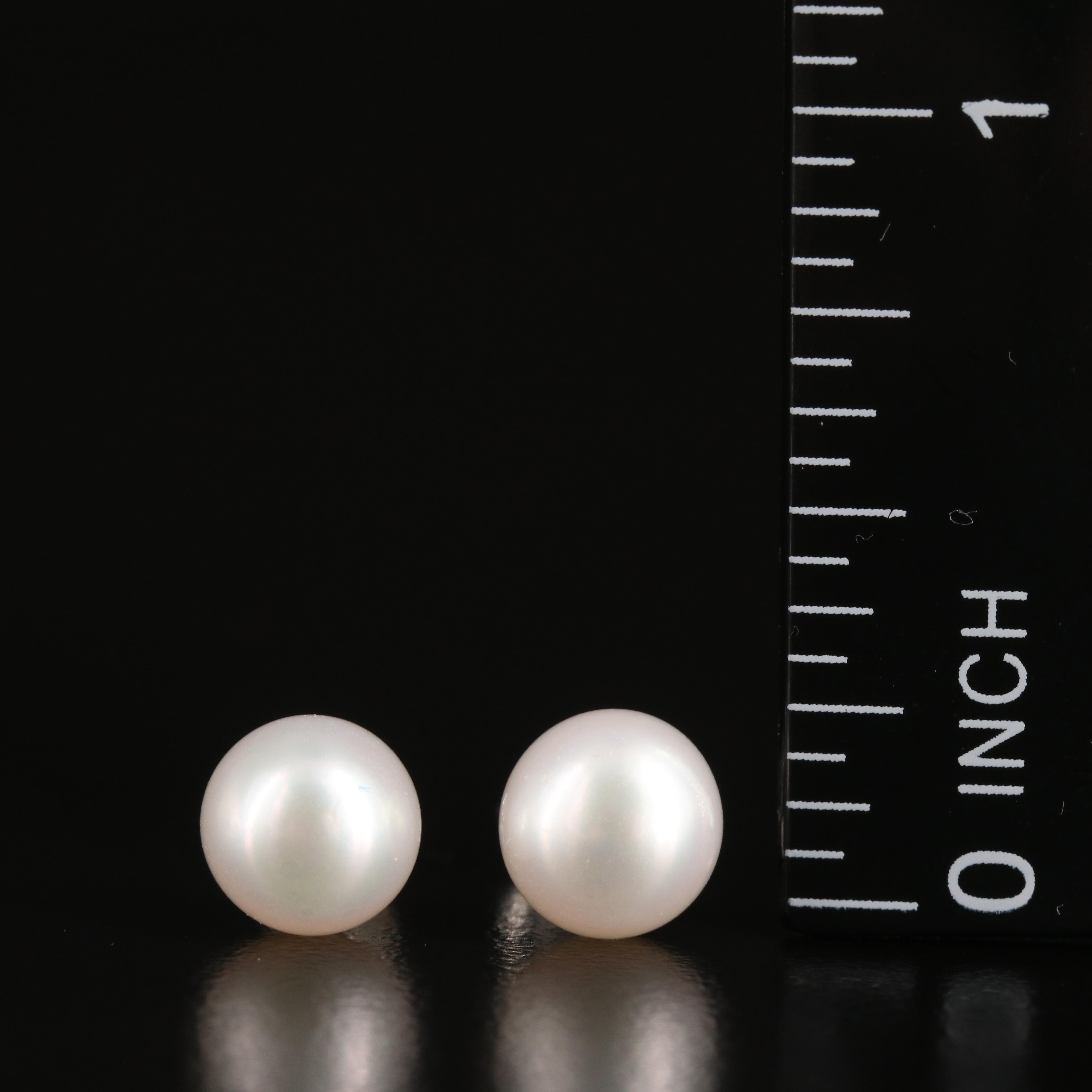 Sterling Pearl Stud Earrings
