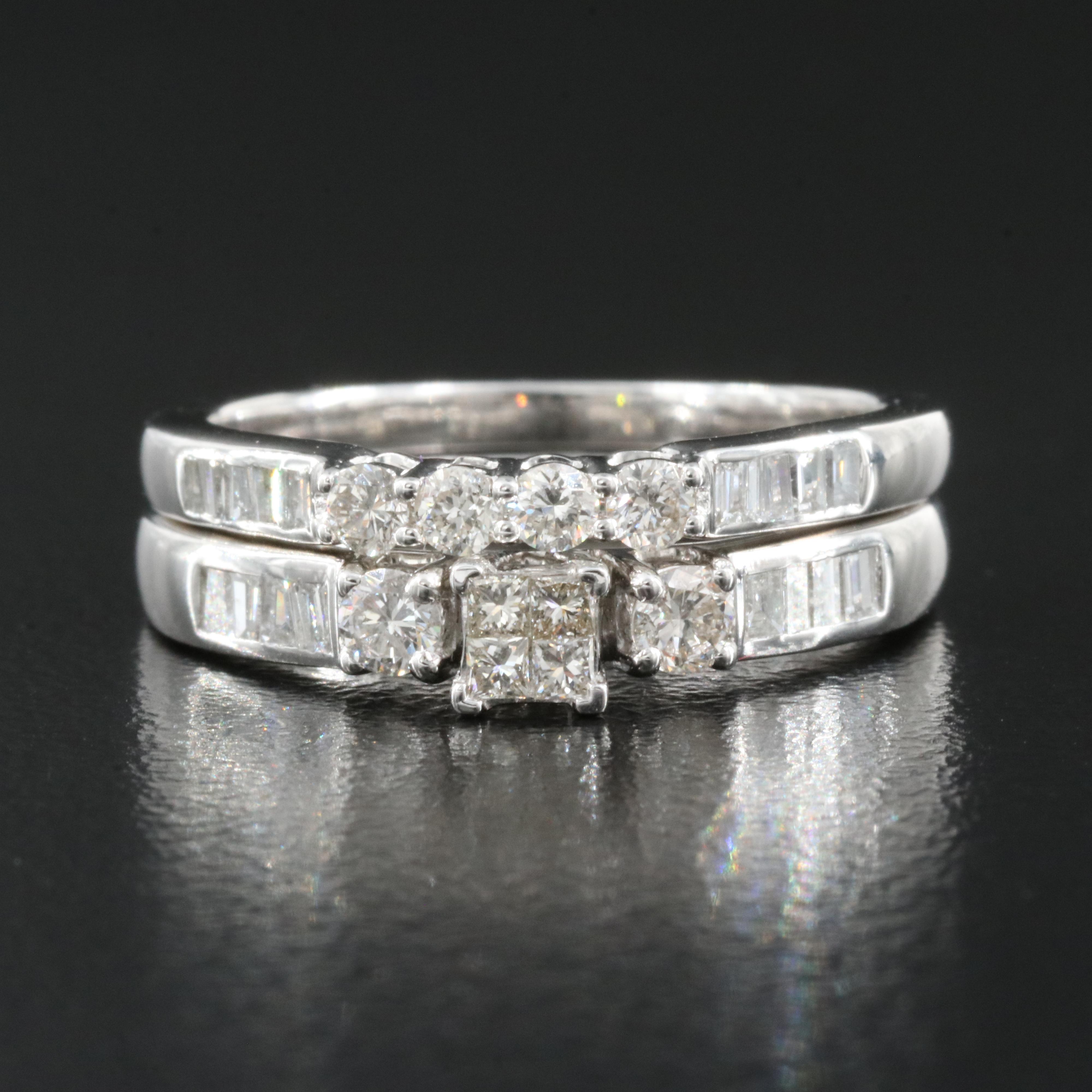 14K 0.53 CTW Diamond Ring and Band Set