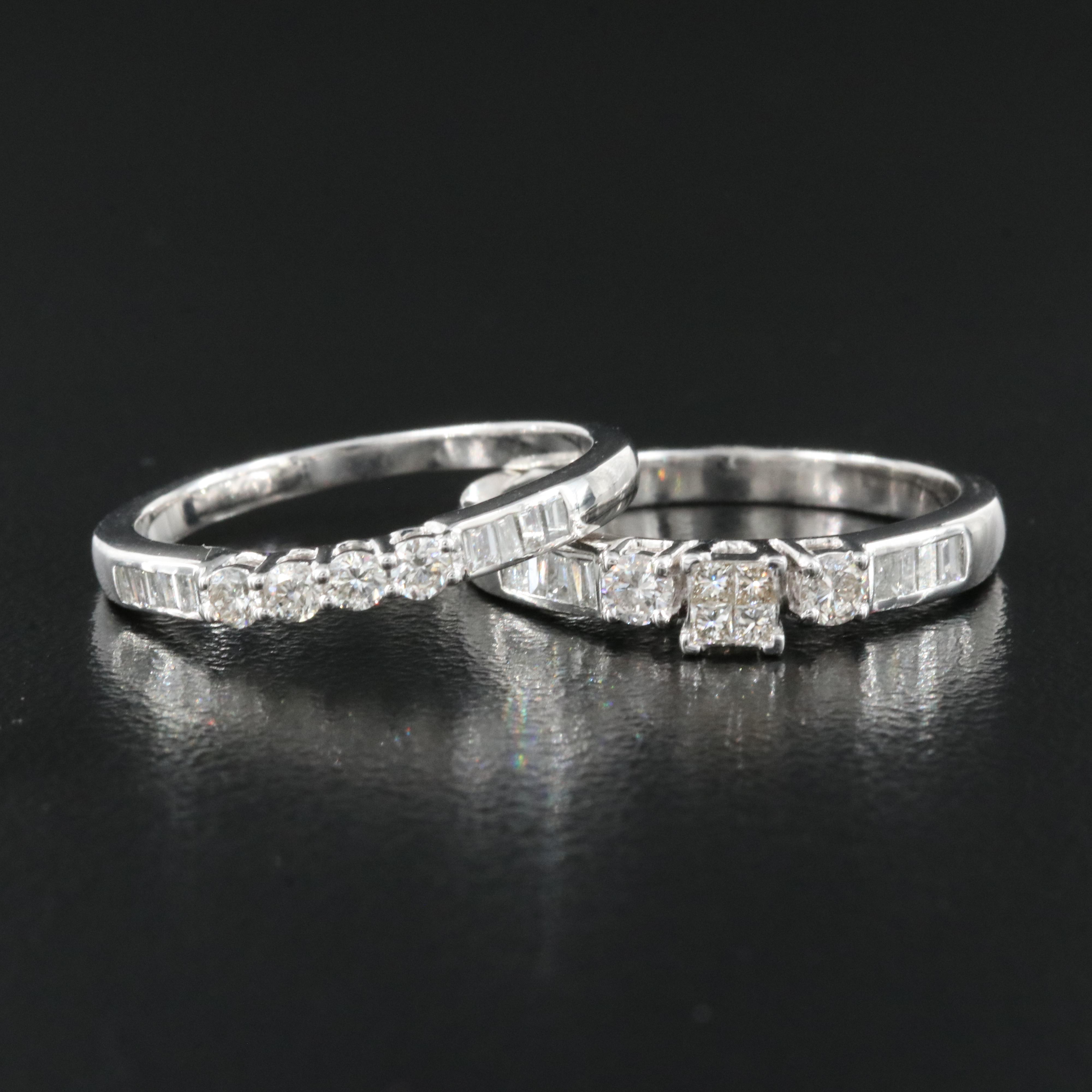 14K 0.53 CTW Diamond Ring and Band Set