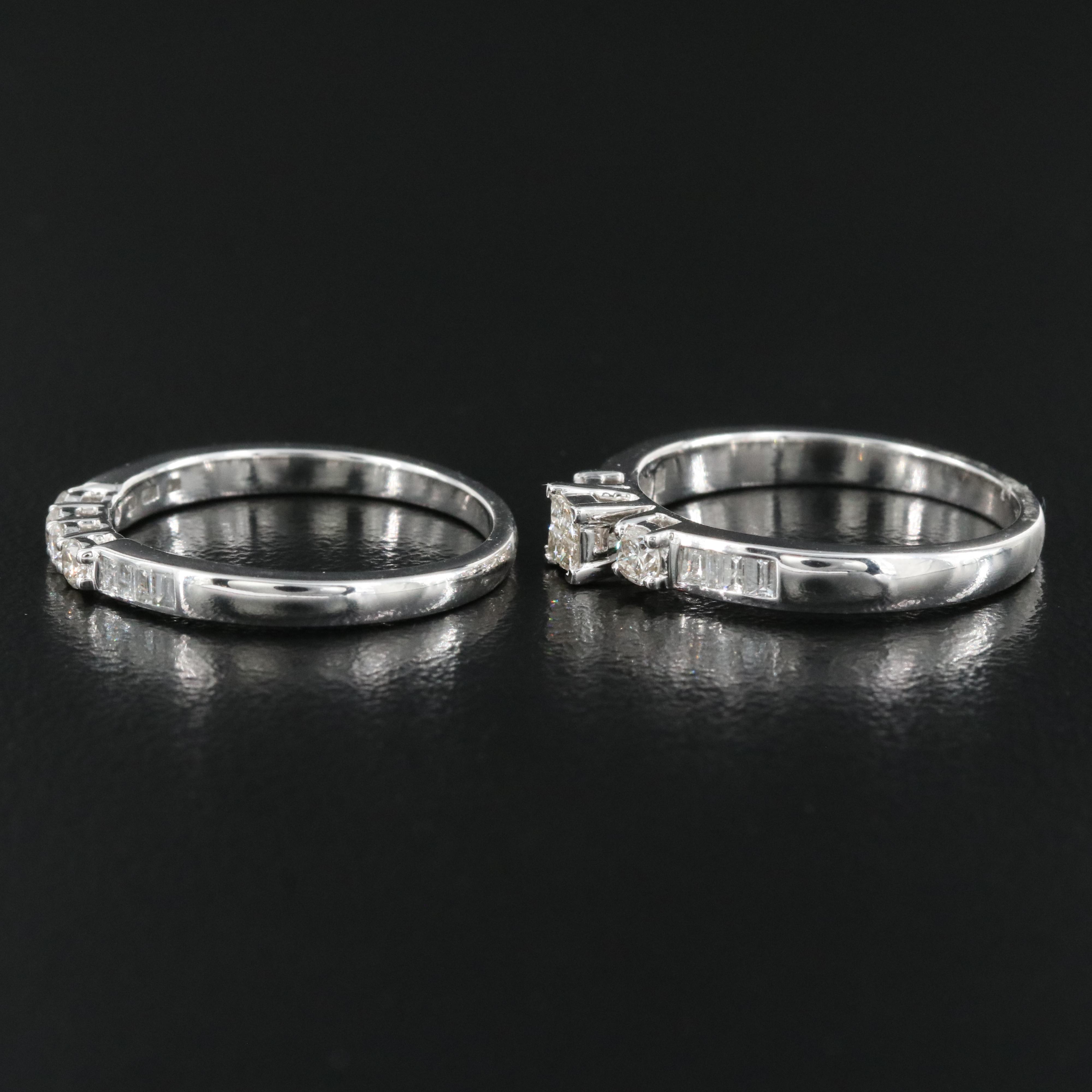 14K 0.53 CTW Diamond Ring and Band Set