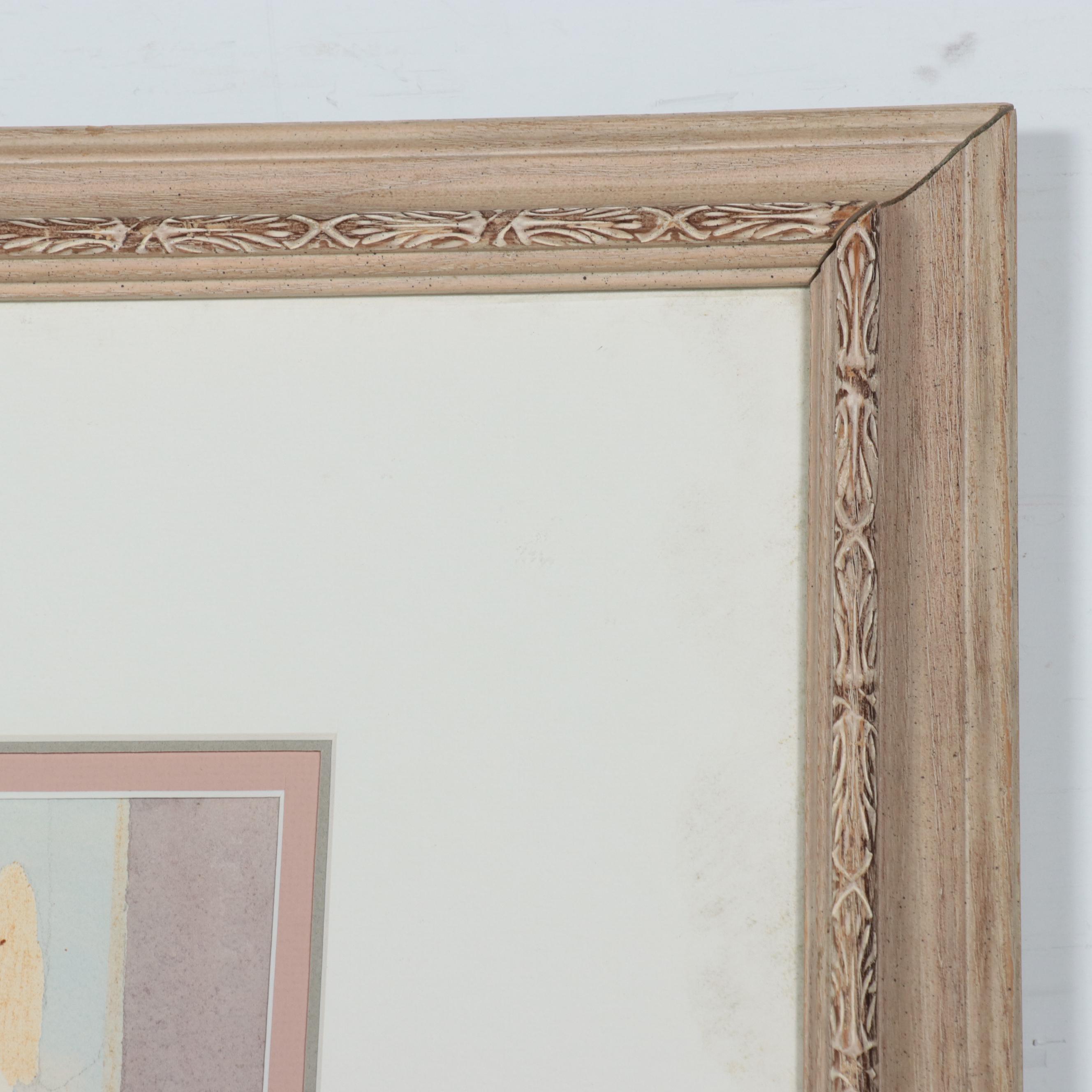 J. Betts Watercolor Painting of Pathway, Late 20th Century