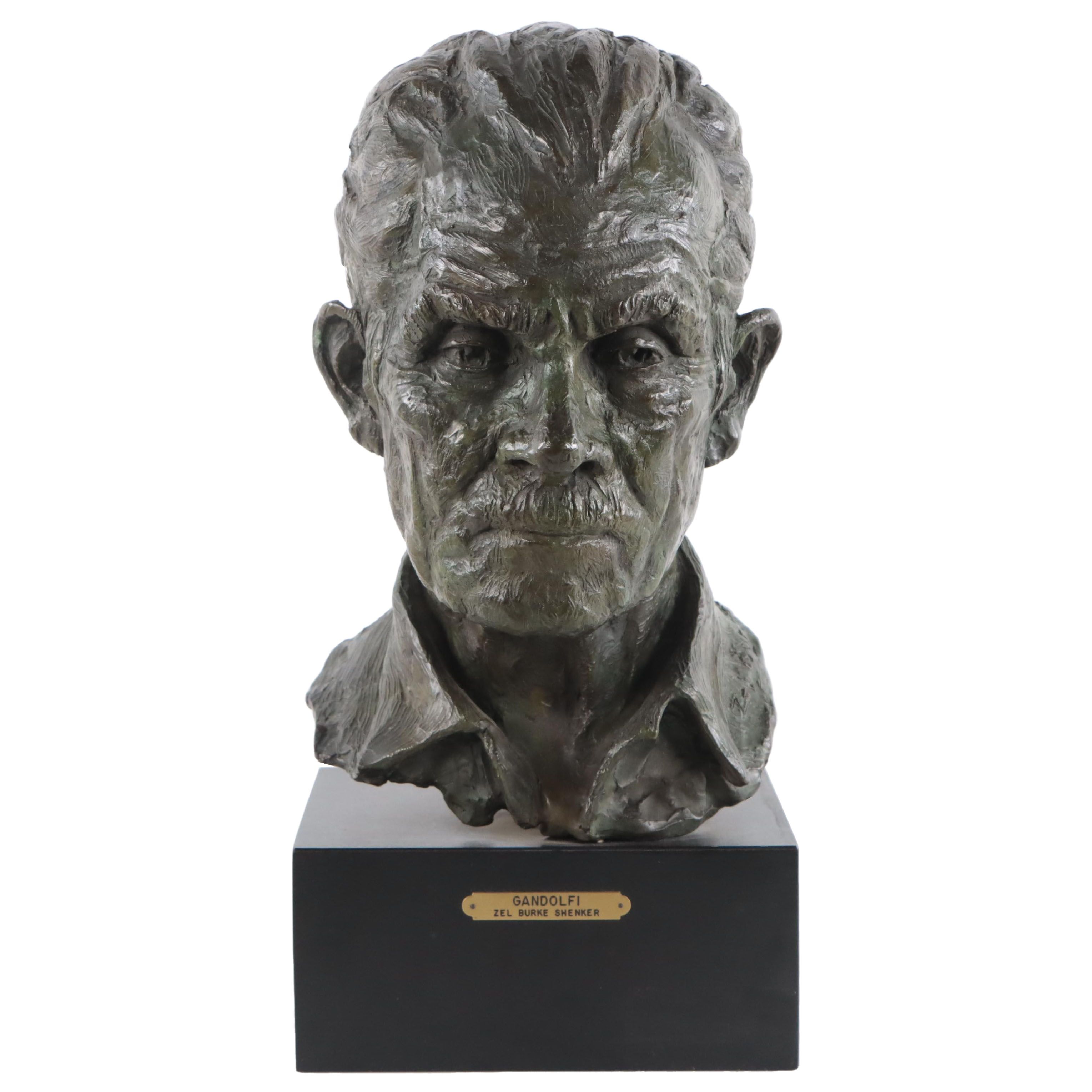 Zel Burke Shenker Bronze Male Bust "Gandolfi," 1971