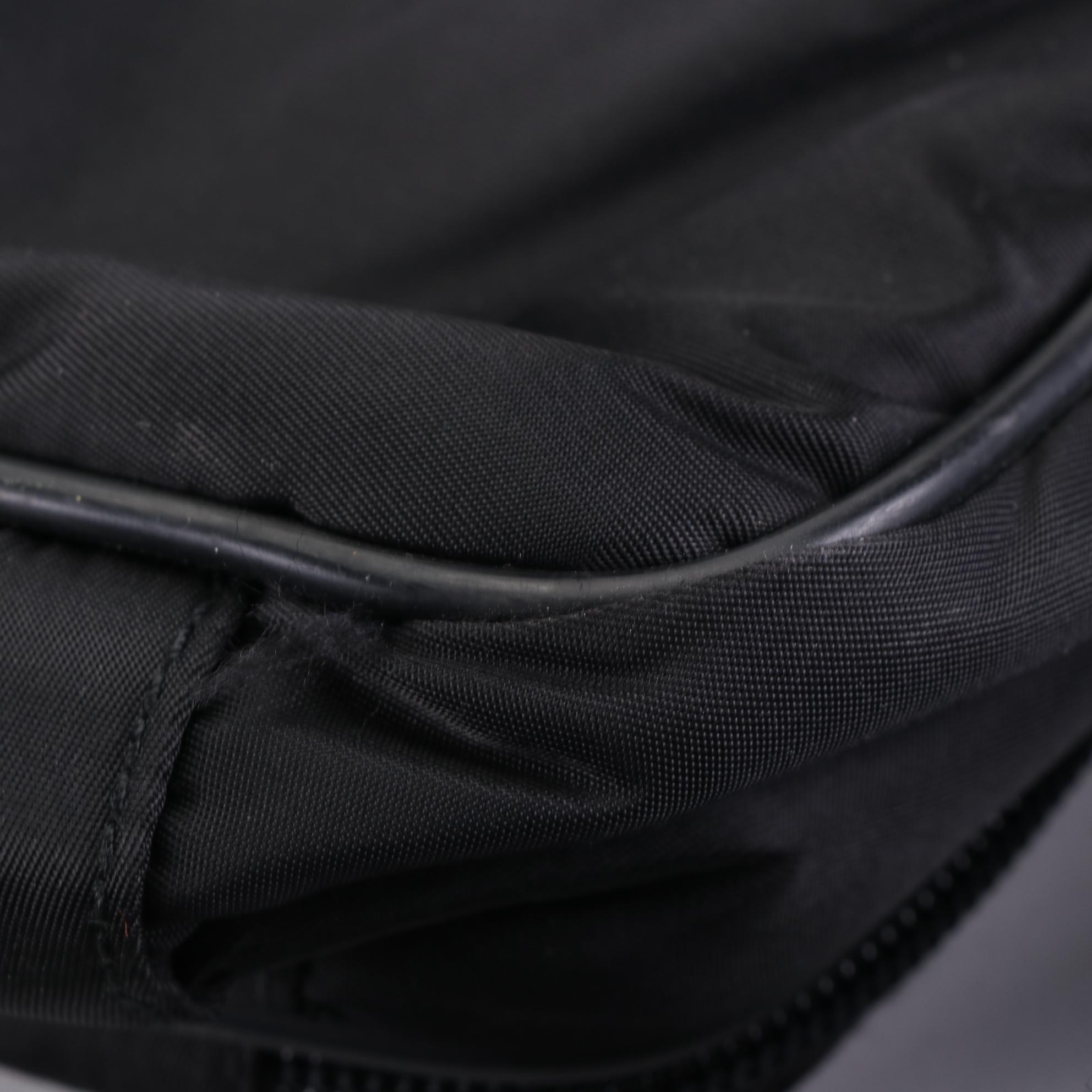 Prada Two-Way Briefcase Bag in Black Tessuto Nylon and Leather