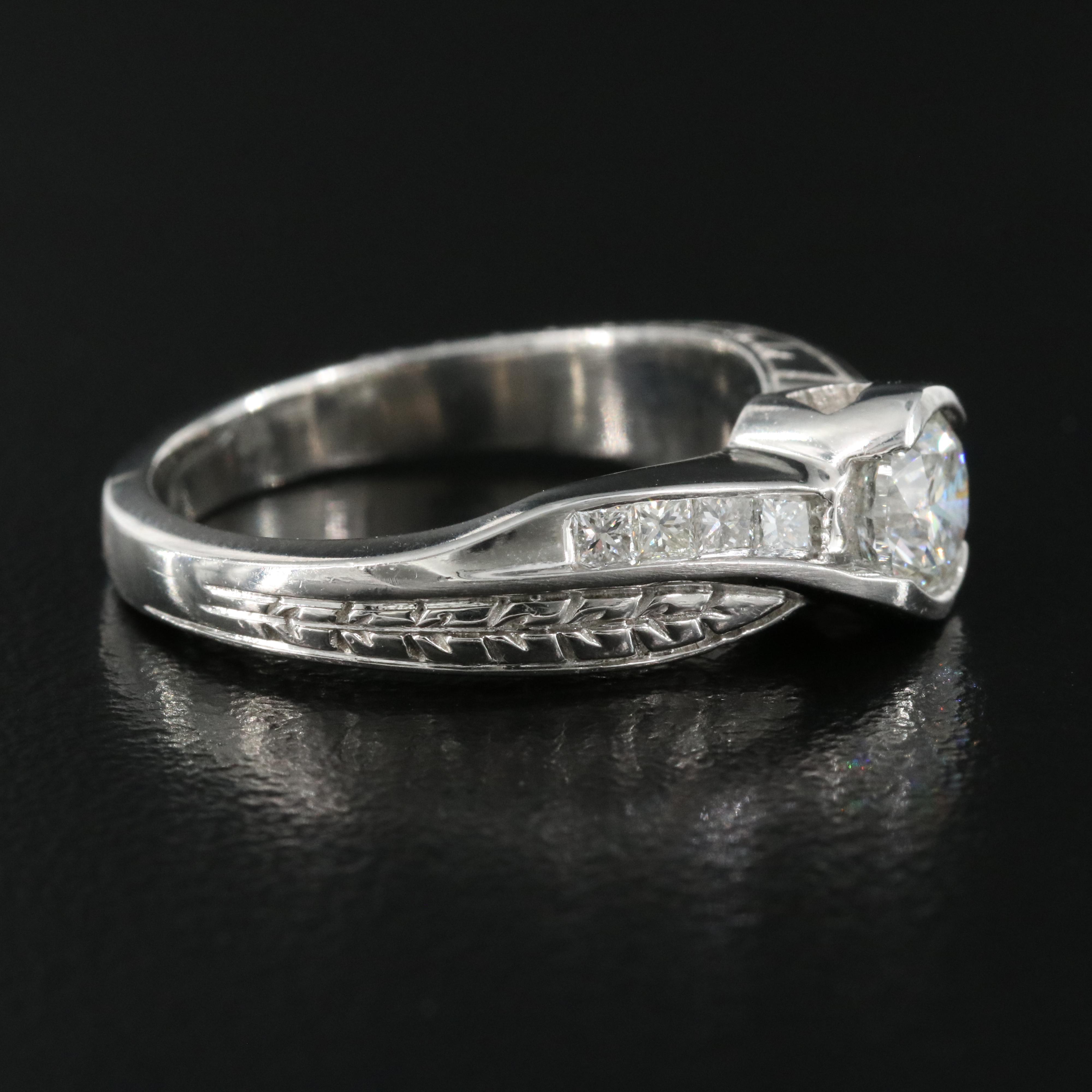 Platinum 0.88 CTW Diamond Ring