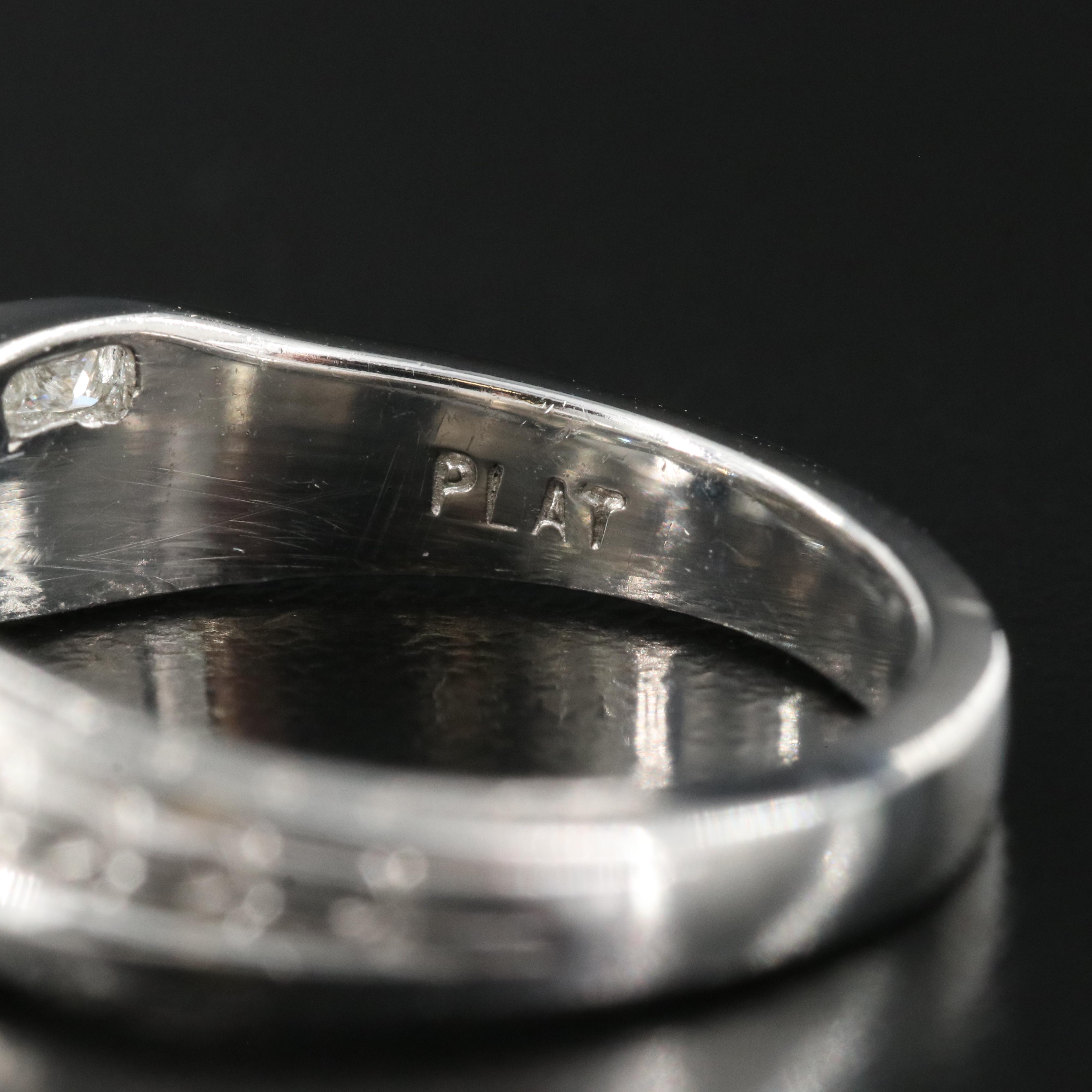 Platinum 0.88 CTW Diamond Ring