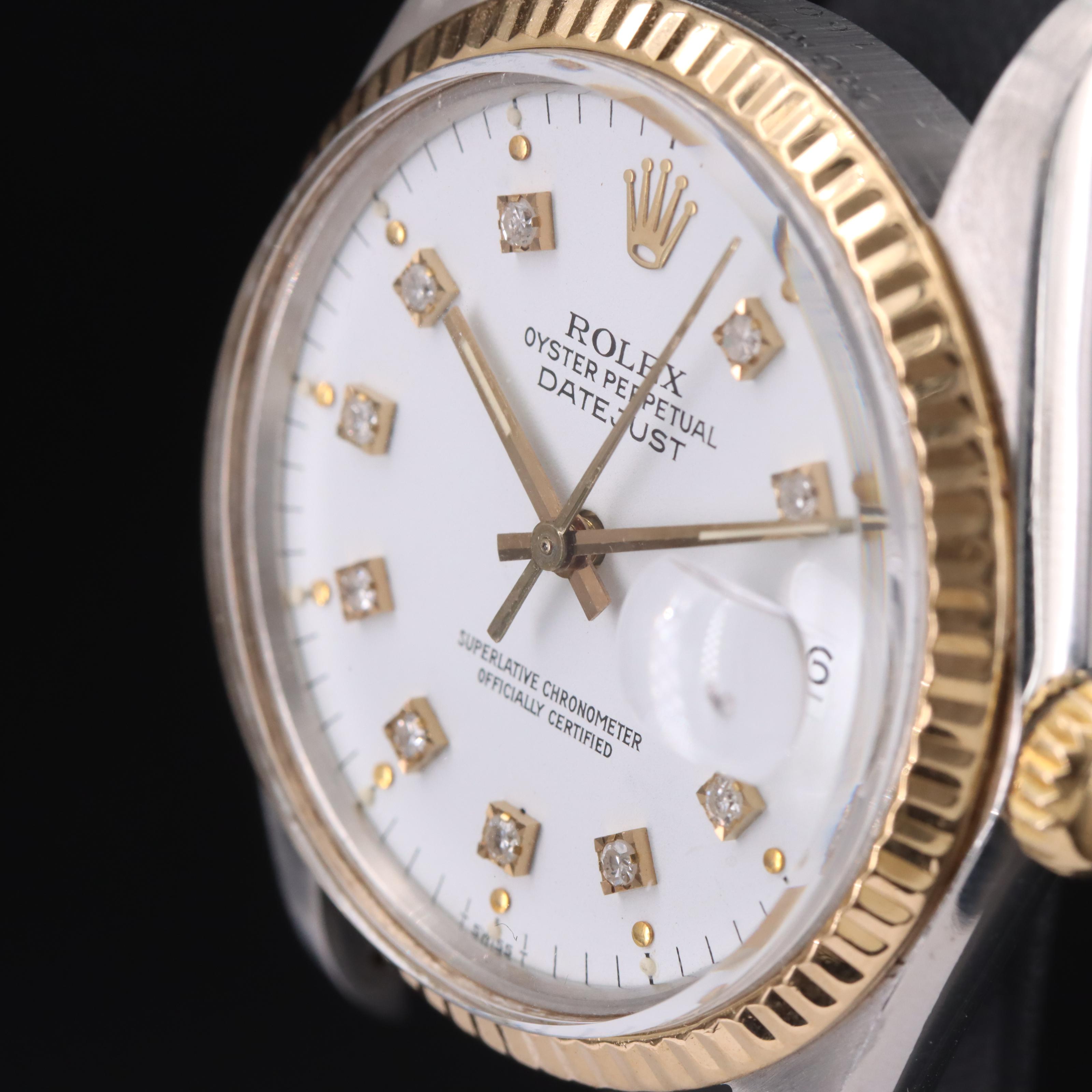 1983 ROlex Oyster Perpetual Datejust Diamond Dial Watch