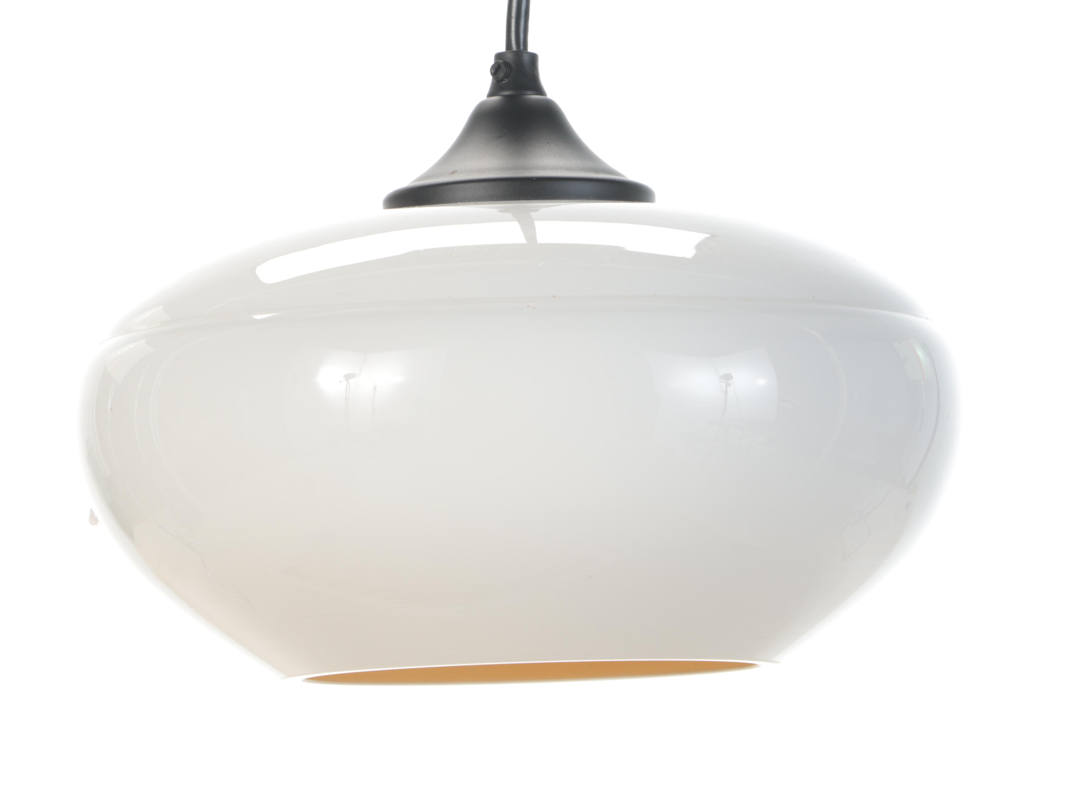 MCM Style Resolute Glass Mushroom Pendant Lamps, Contemporary