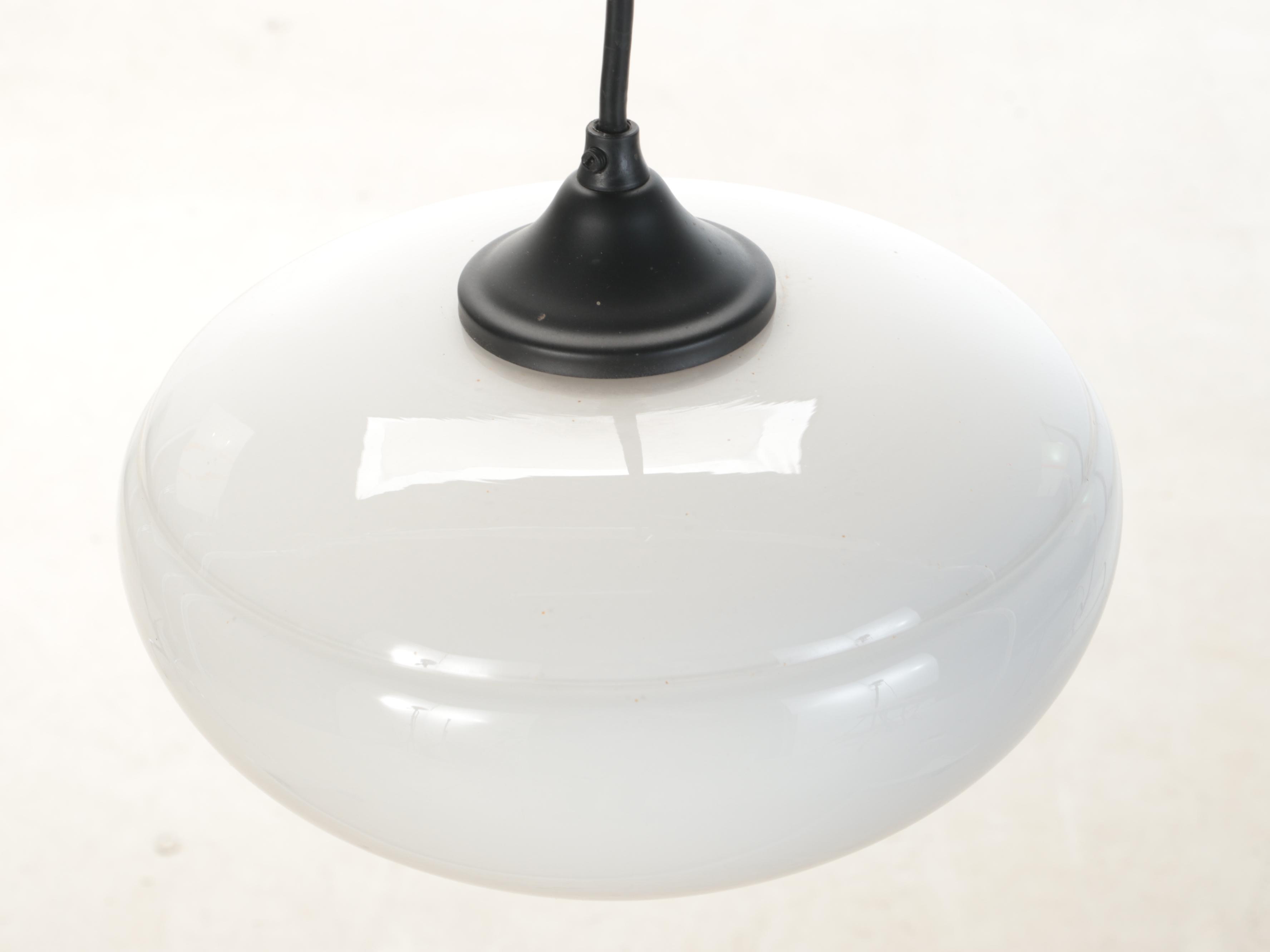 MCM Style Resolute Glass Mushroom Pendant Lamps, Contemporary