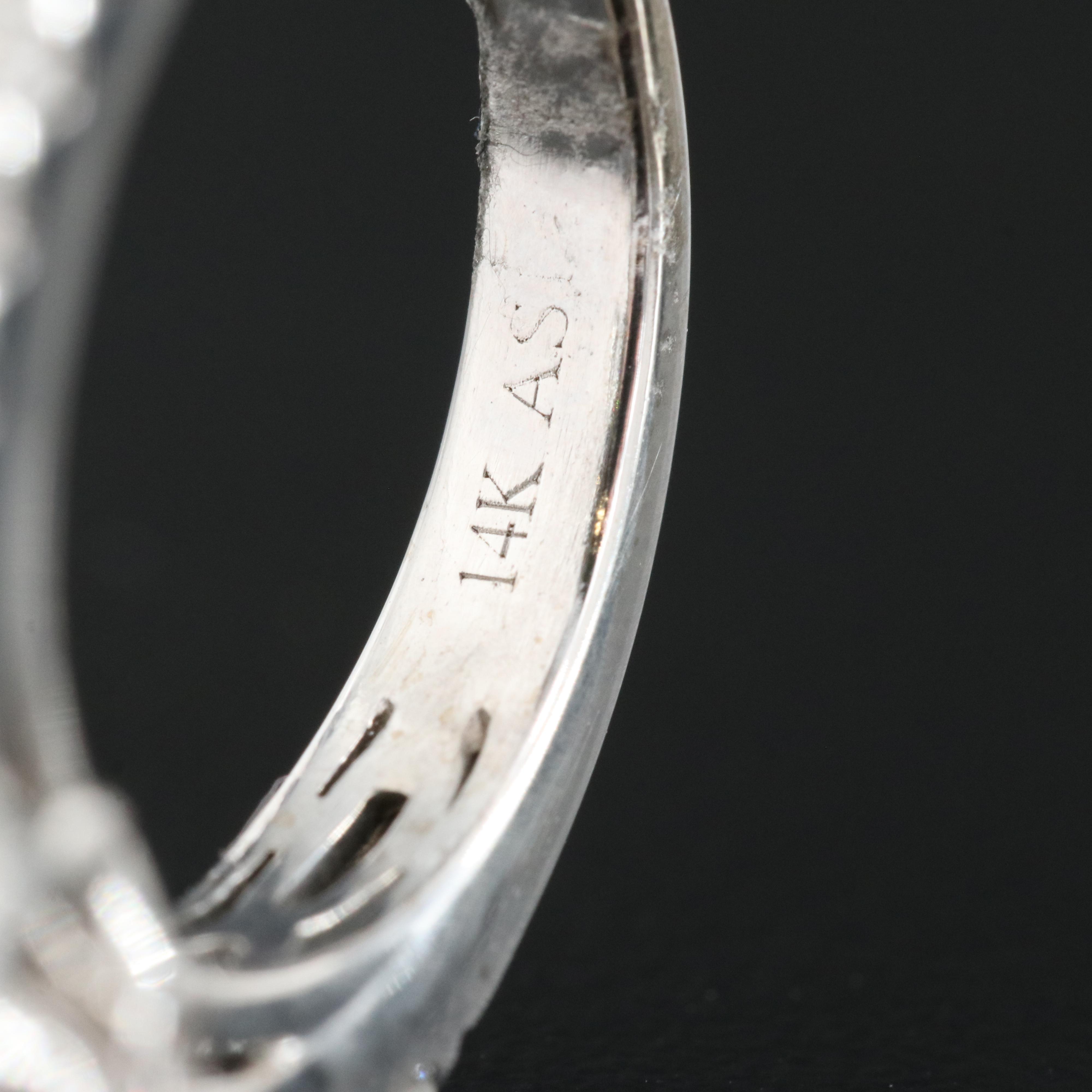 14K 1.24 CTW Diamond Cluster Ring