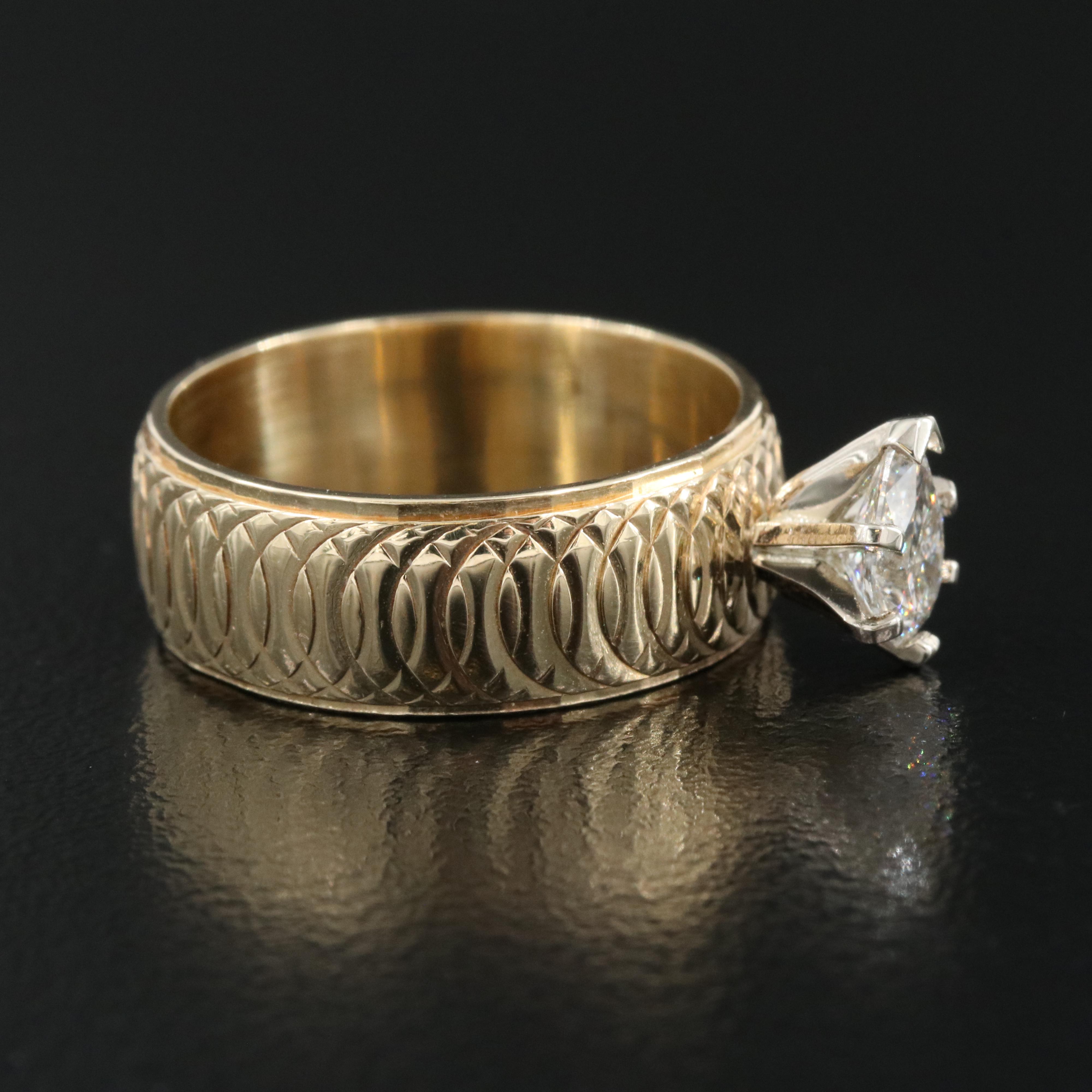 14K 0.52 CT Diamond Solitaire Ring