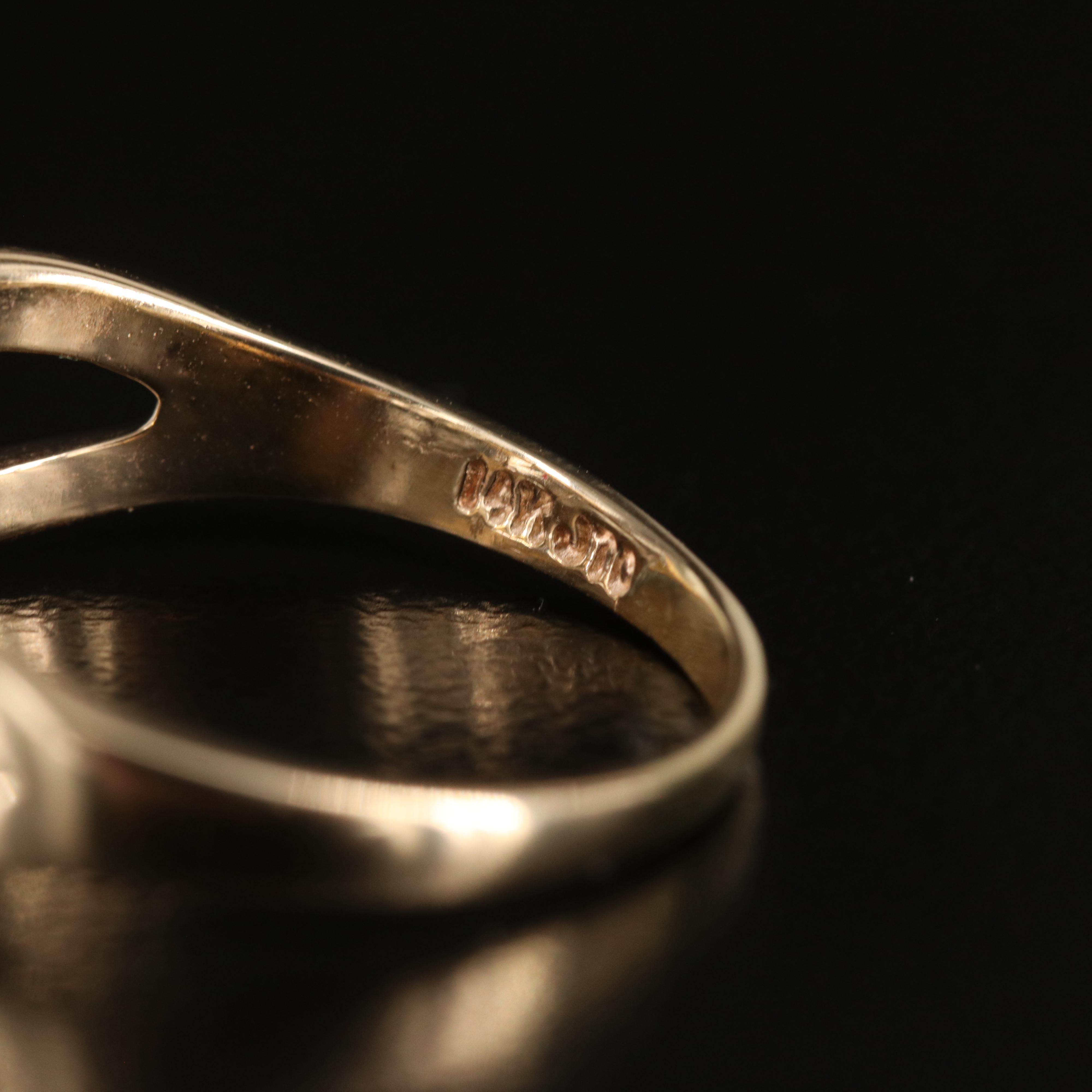 14K 0.28 CTW Diamond Cluster Ring