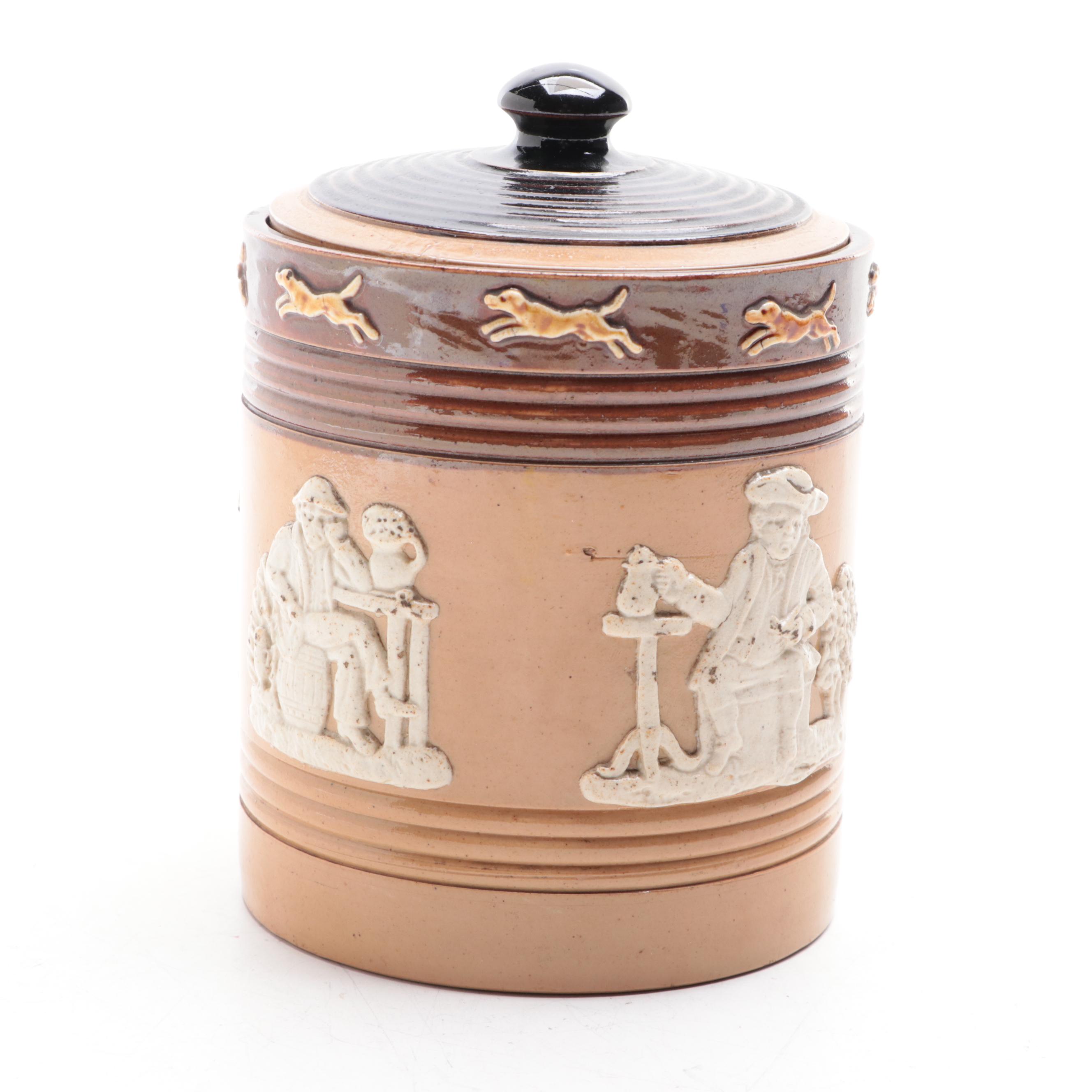 Royal Doulton English Stoneware Tobacco Jar, Early to Mid-20th Century
