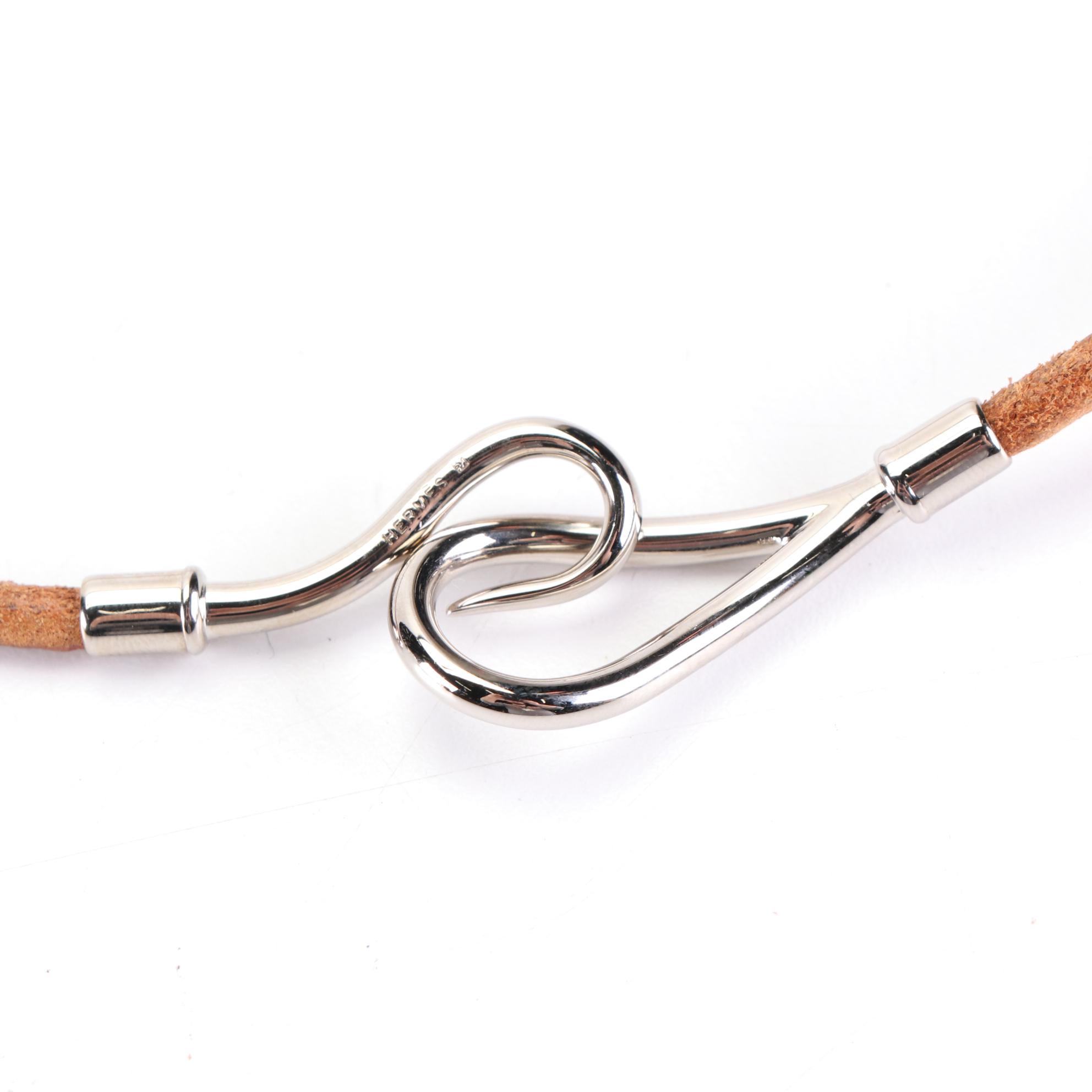 Hermès Jumbo Hook Leather Double Wrap Bracelet