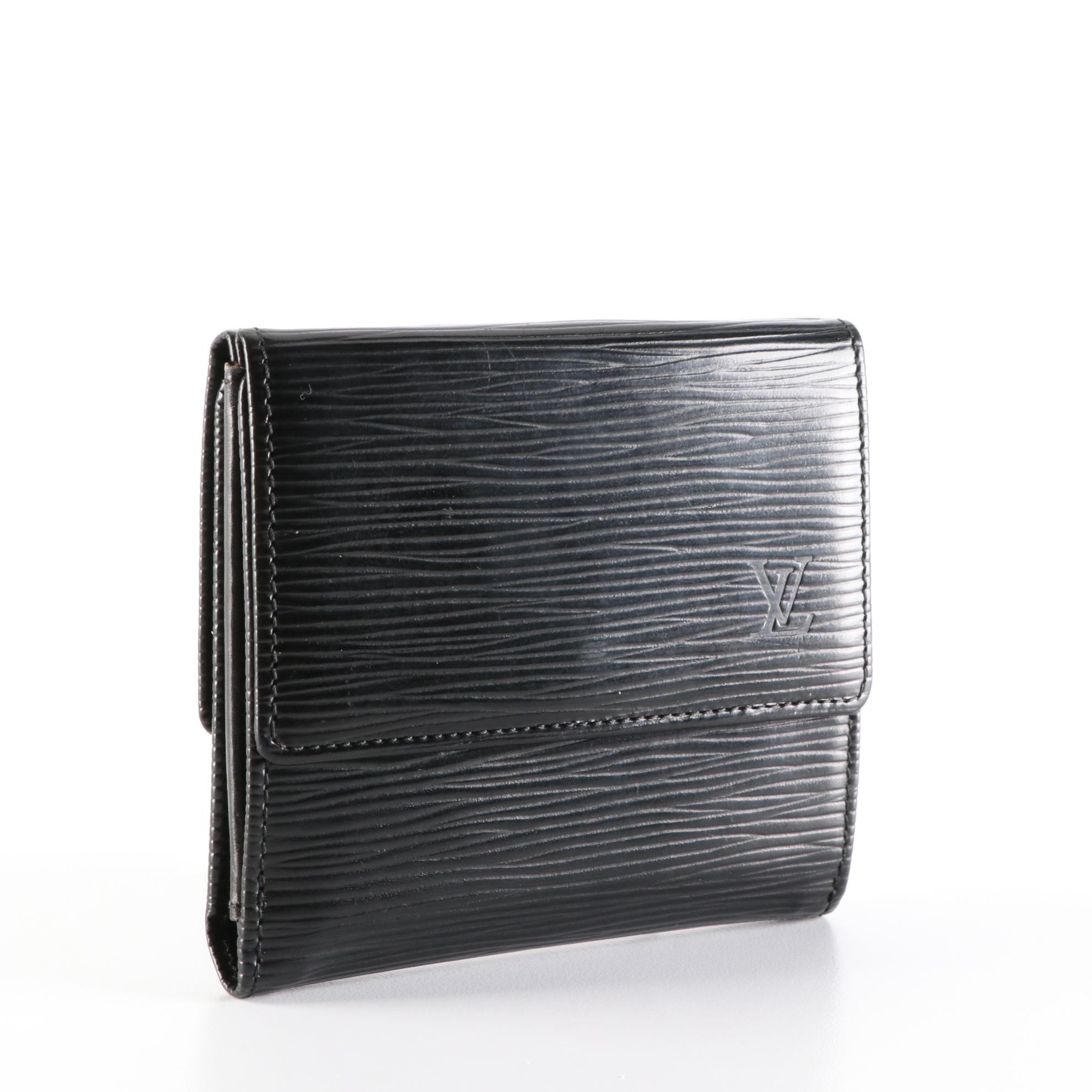 Louis Vuitton Elise Wallet in Black Epi Leather