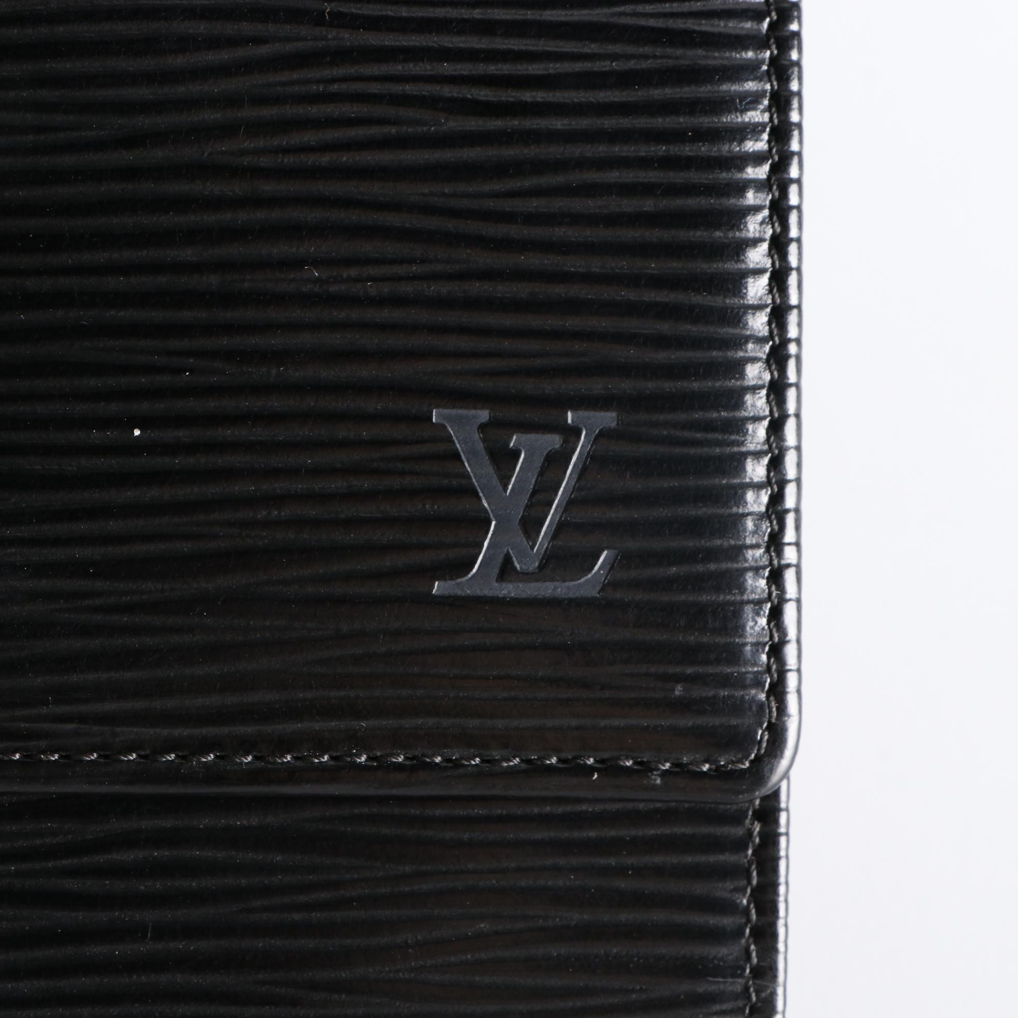 Louis Vuitton Elise Wallet in Black Epi Leather