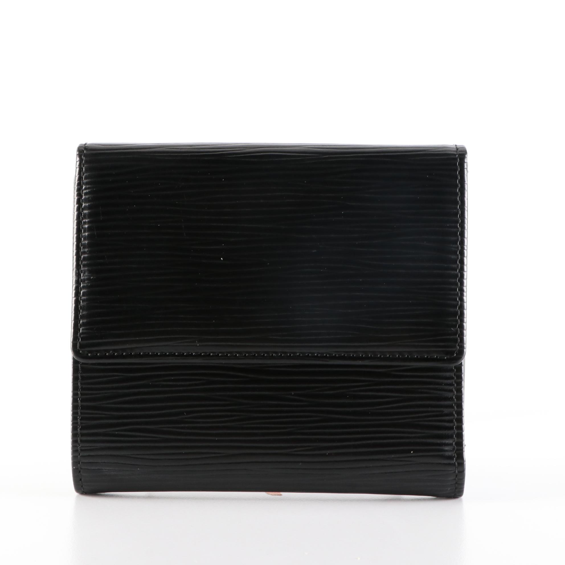 Louis Vuitton Elise Wallet in Black Epi Leather