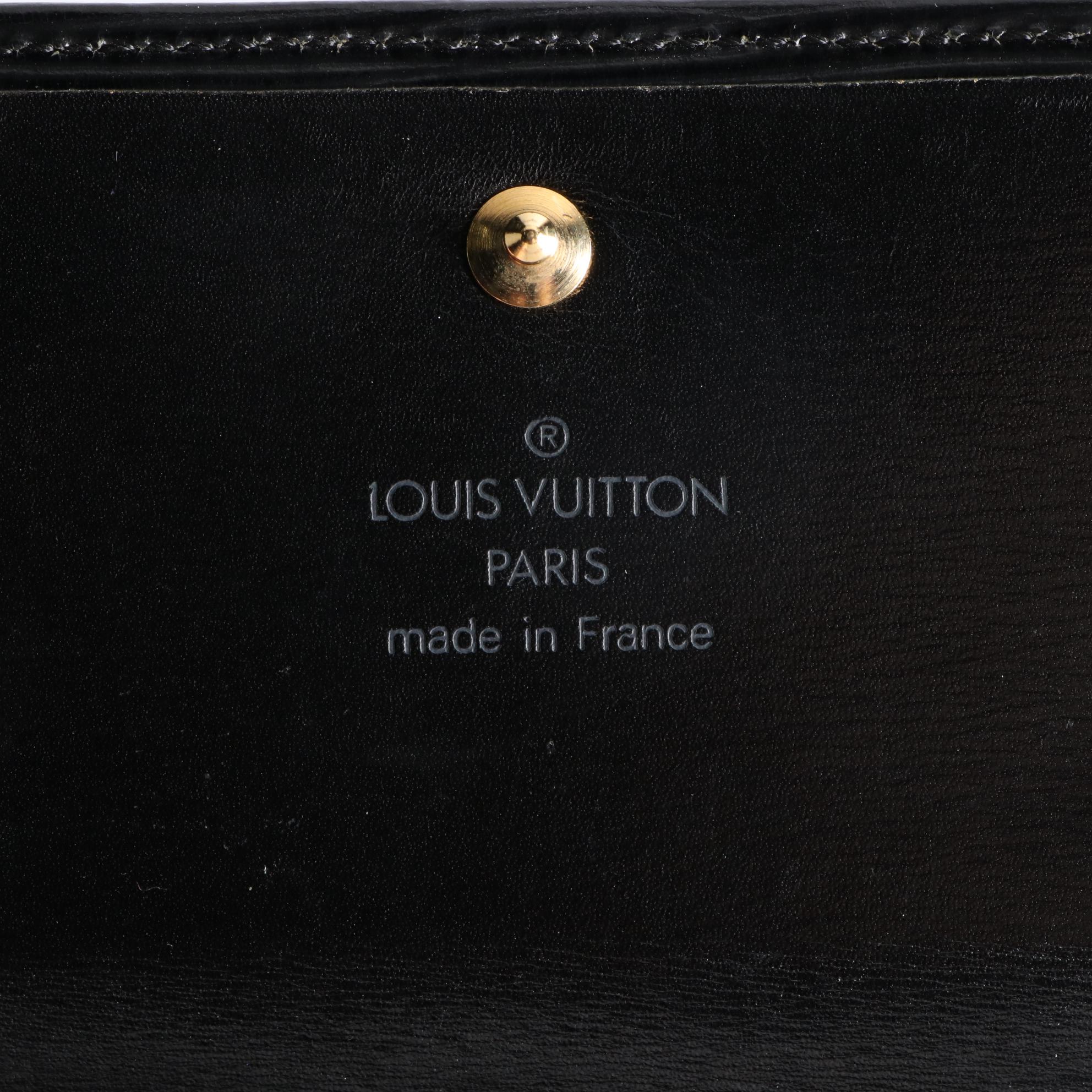 Louis Vuitton Elise Wallet in Black Epi Leather