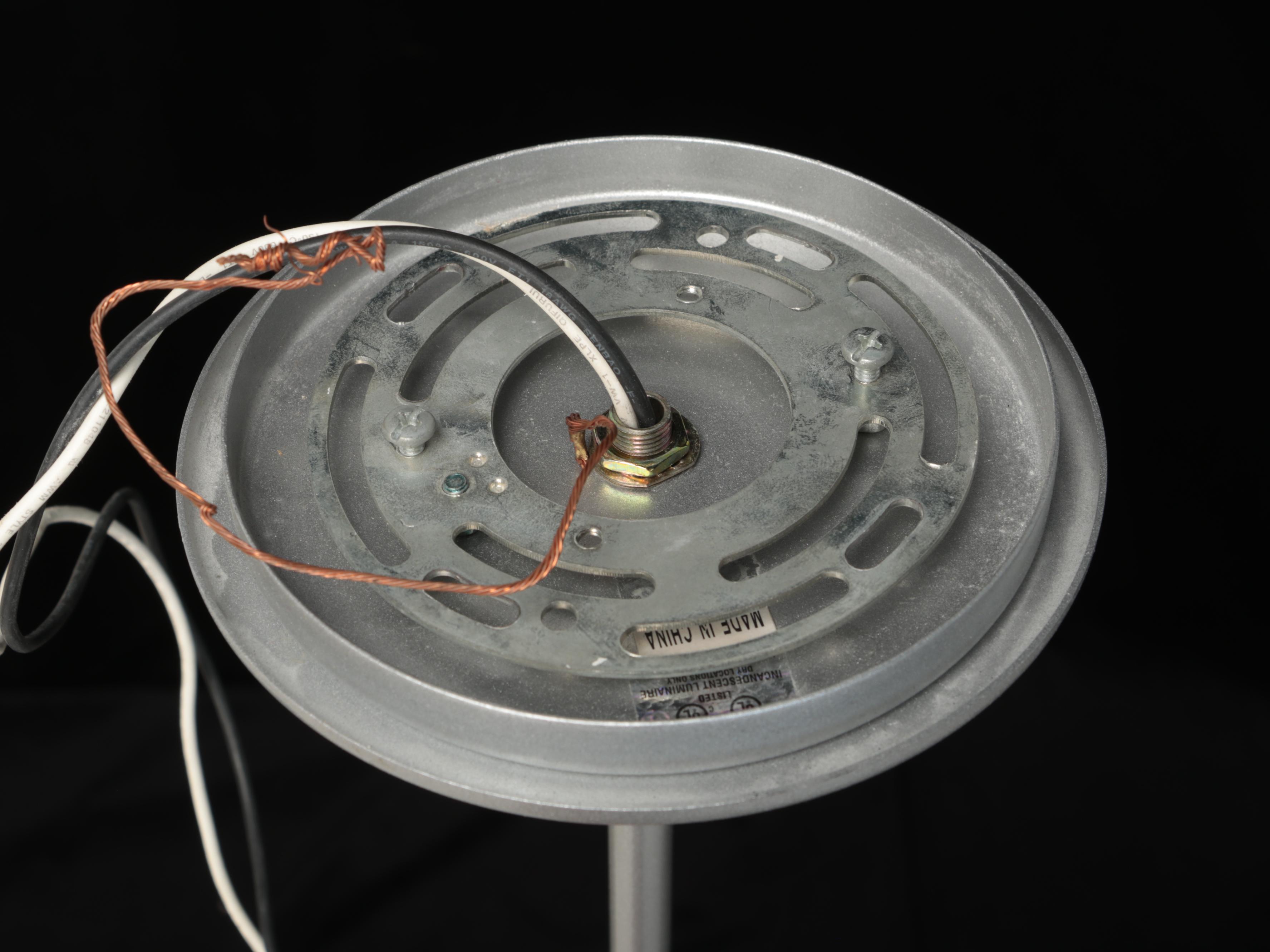 Sonneman Three-Light Brushed Metal and Satin Glass Pendant Light