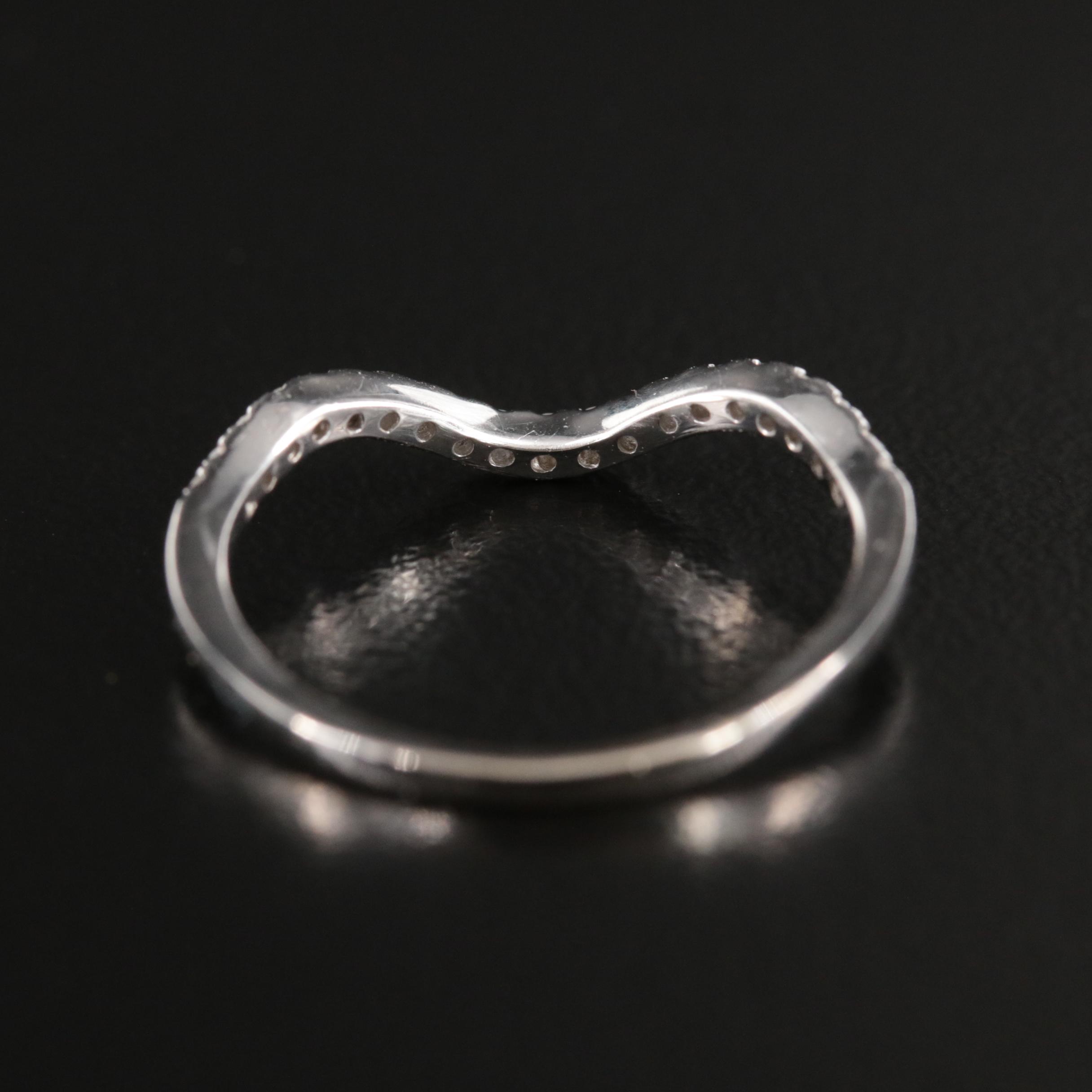 14K 0.19 CTW Diamond Contour Band