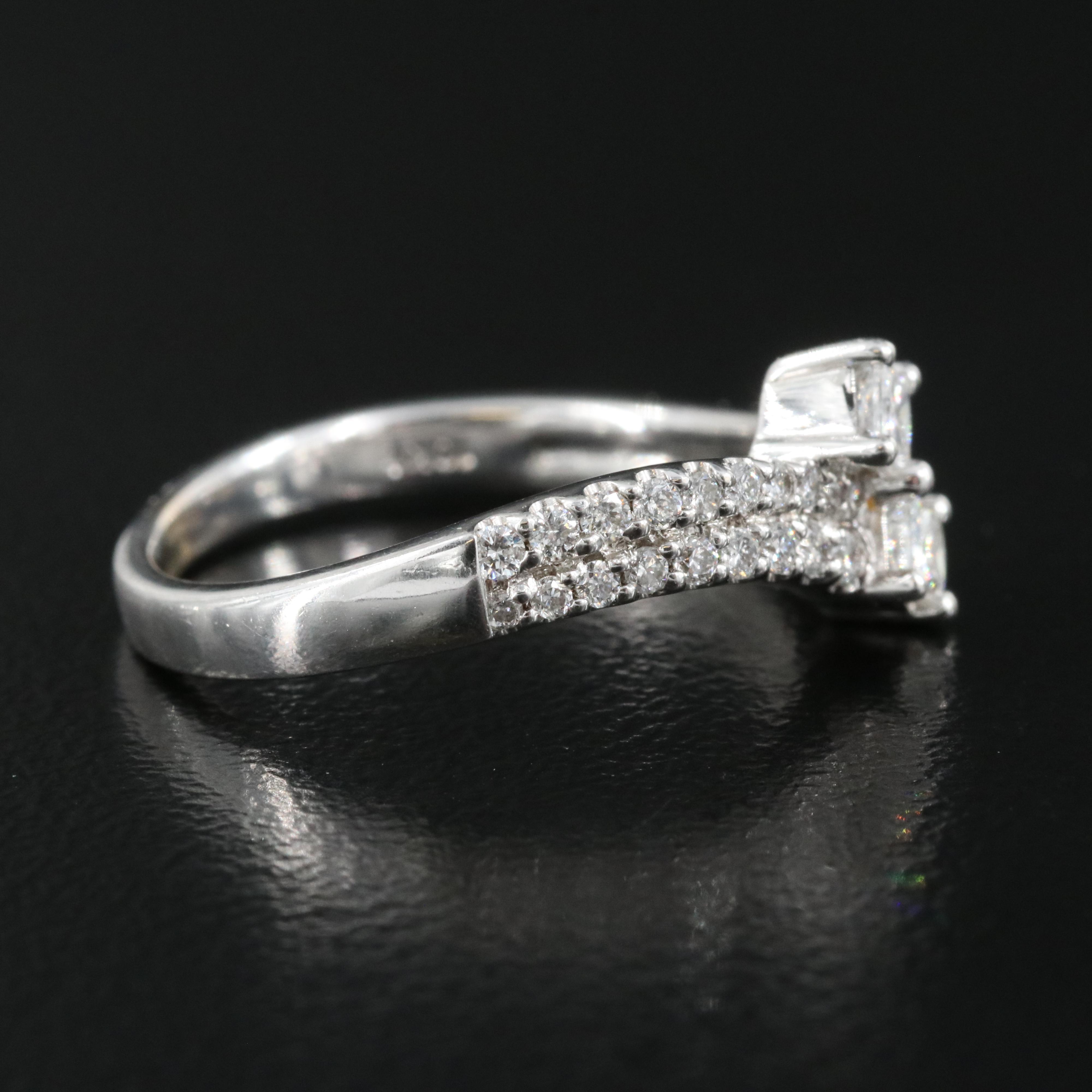 10K 0.45 CTW Diamond Bypass Ring