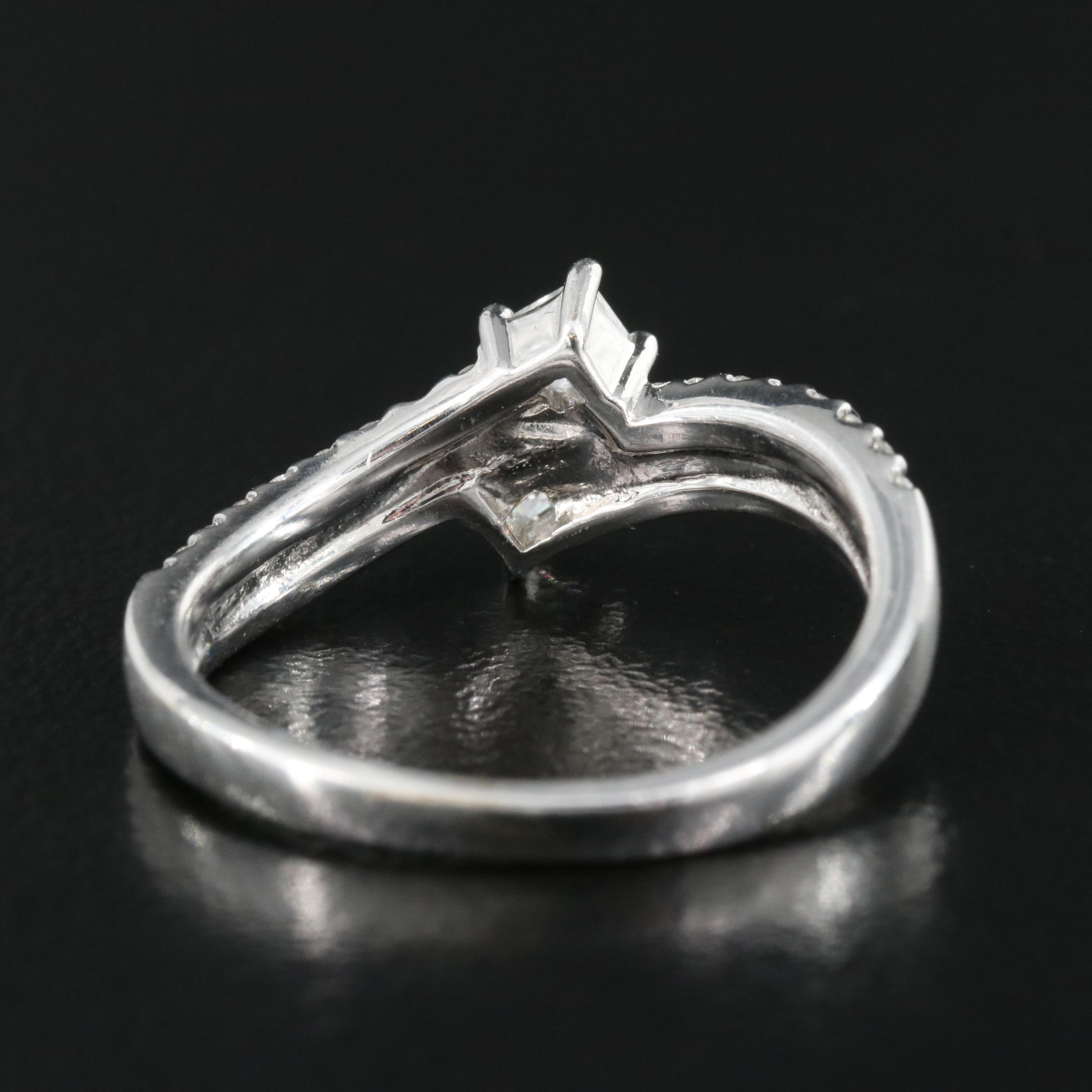 10K 0.45 CTW Diamond Bypass Ring