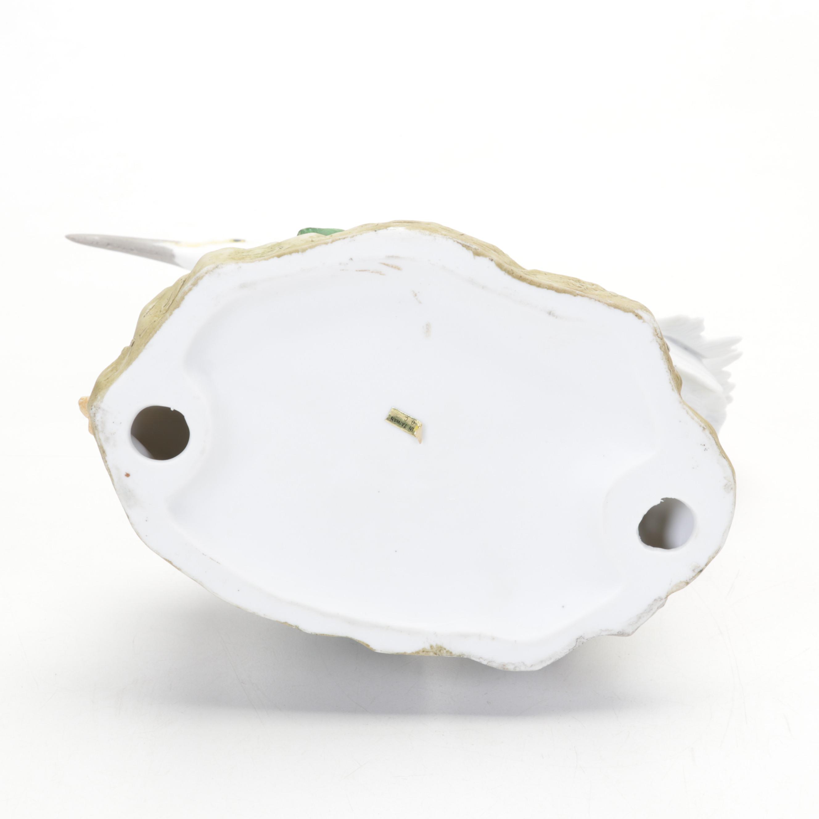 Napcoware "Snowy Egret" Porcelain Figurine and Other Decor