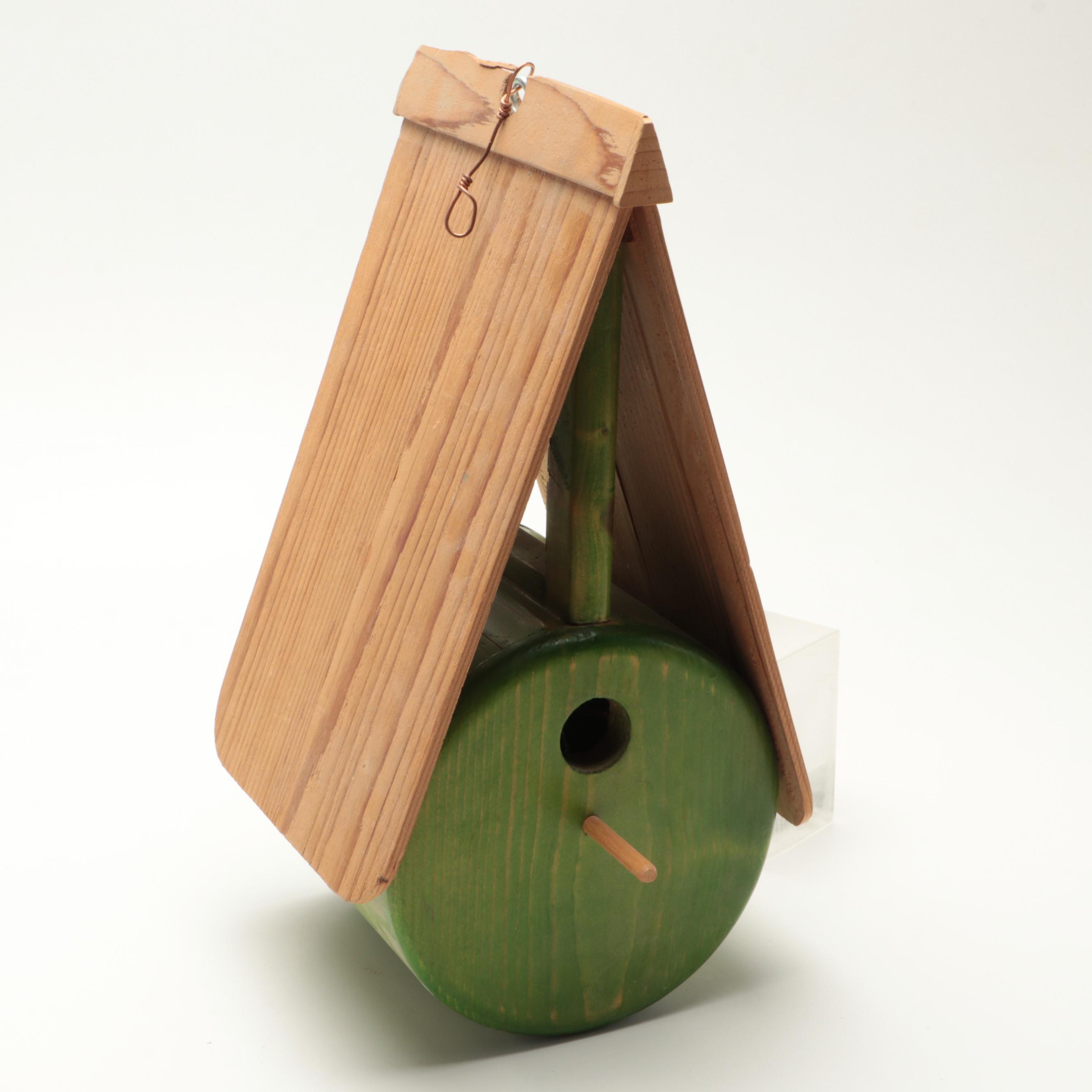 Folk Art Decorative Bird Feeders, Gourd and Windchime