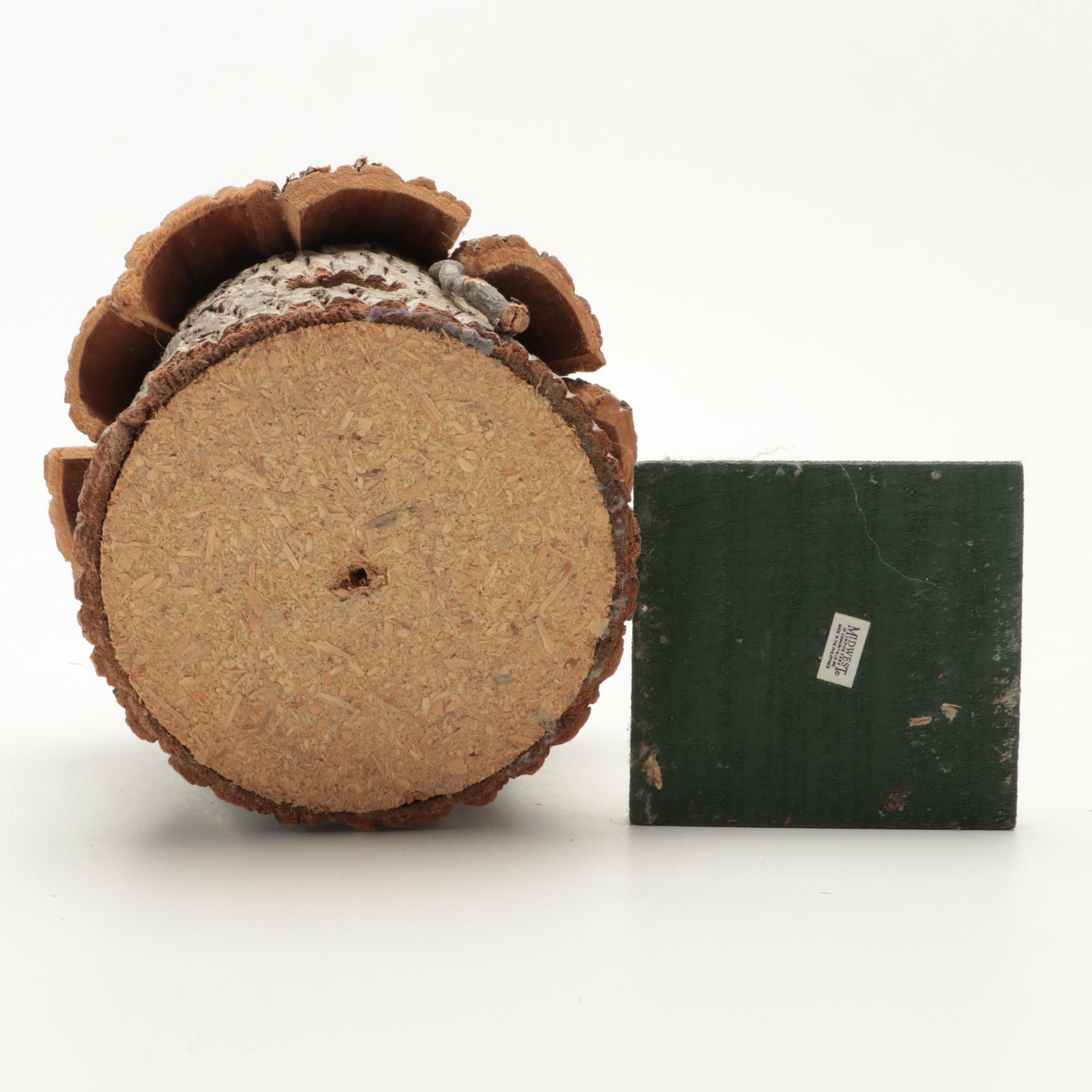 Folk Art Decorative Bird Feeders, Gourd and Windchime