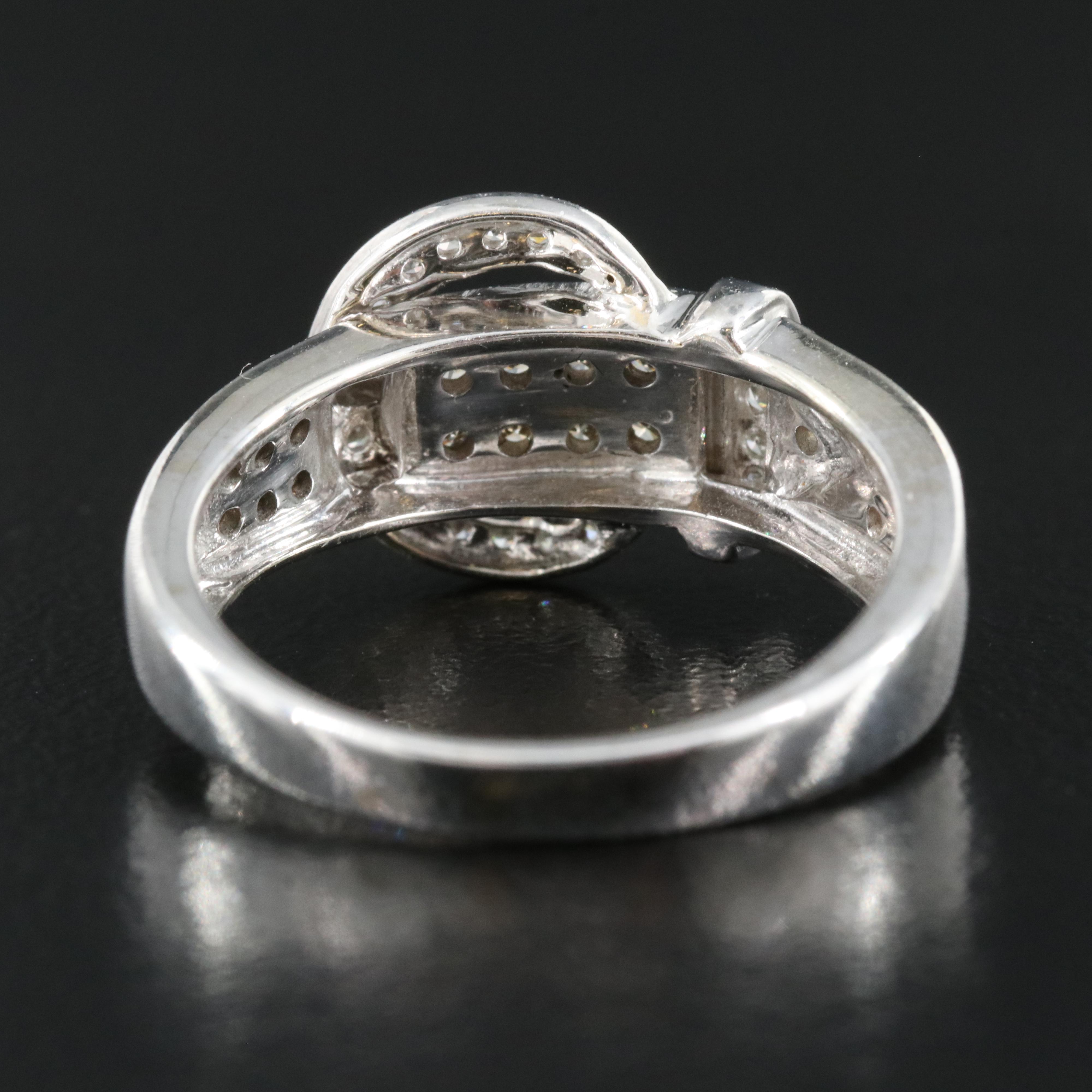 10K 0.37 CTW Diamond Buckle Ring