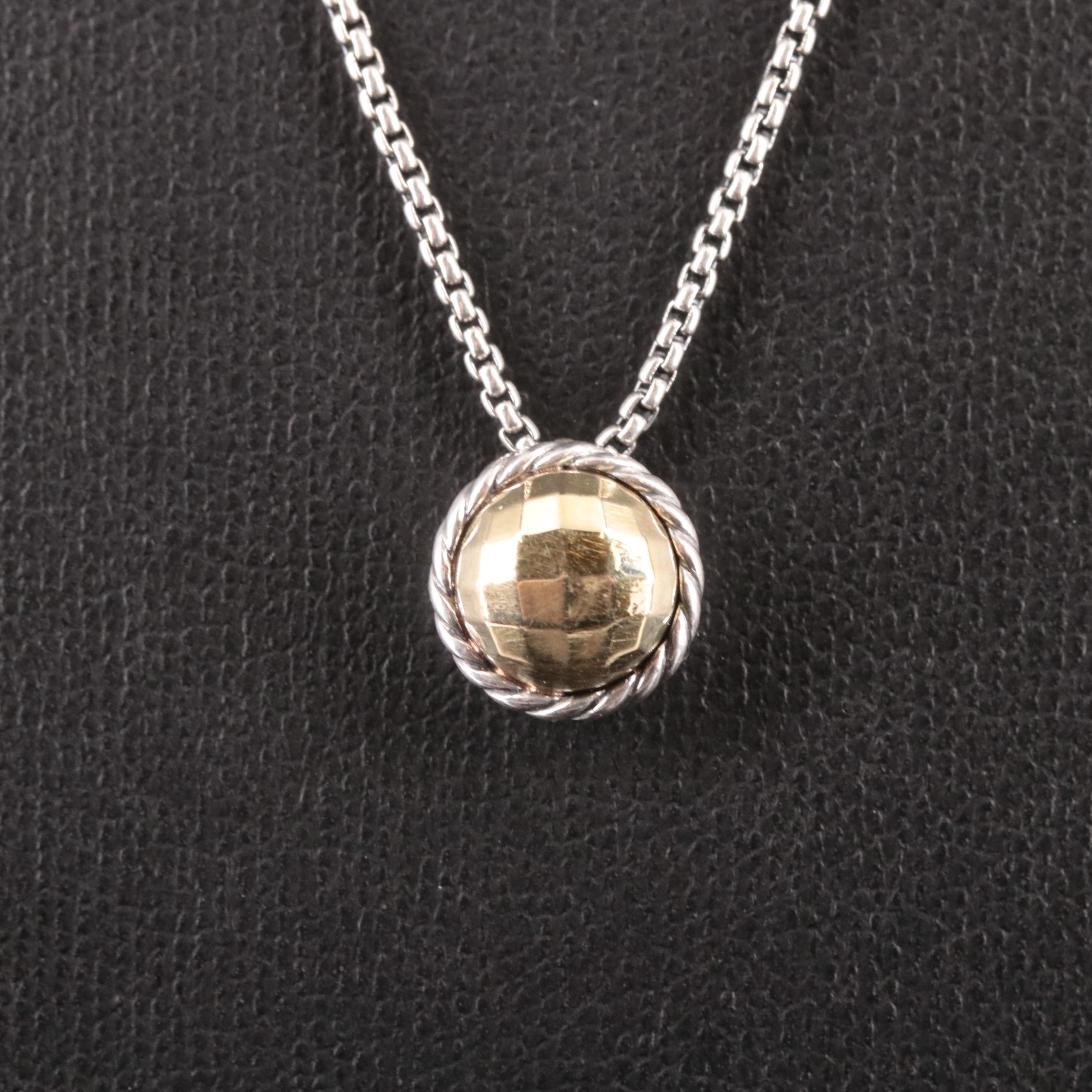 David Yurman "Chatelaine" Sterling and 18K Necklace