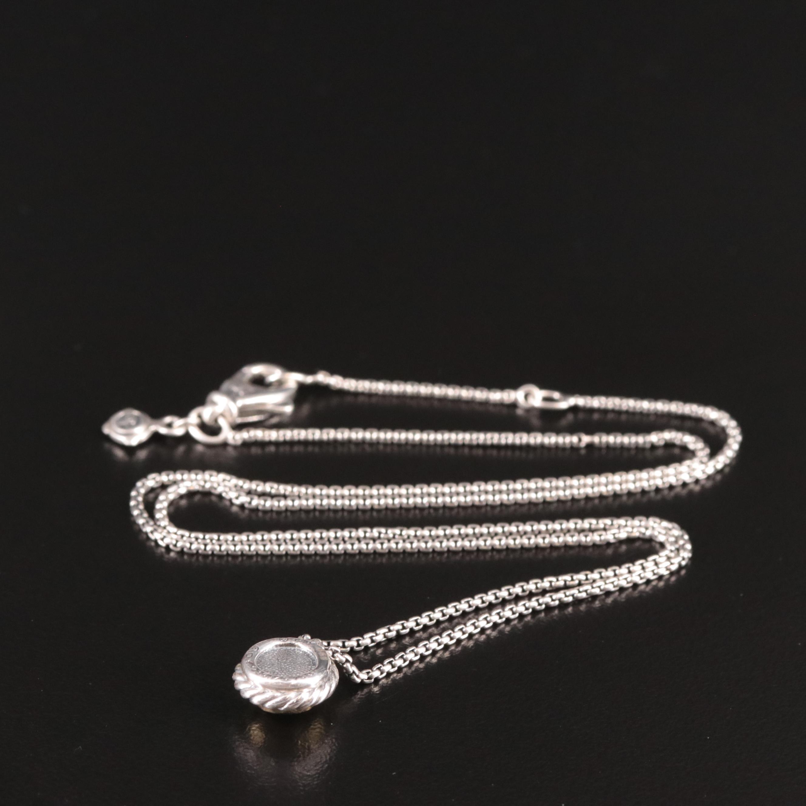 David Yurman "Chatelaine" Sterling and 18K Necklace