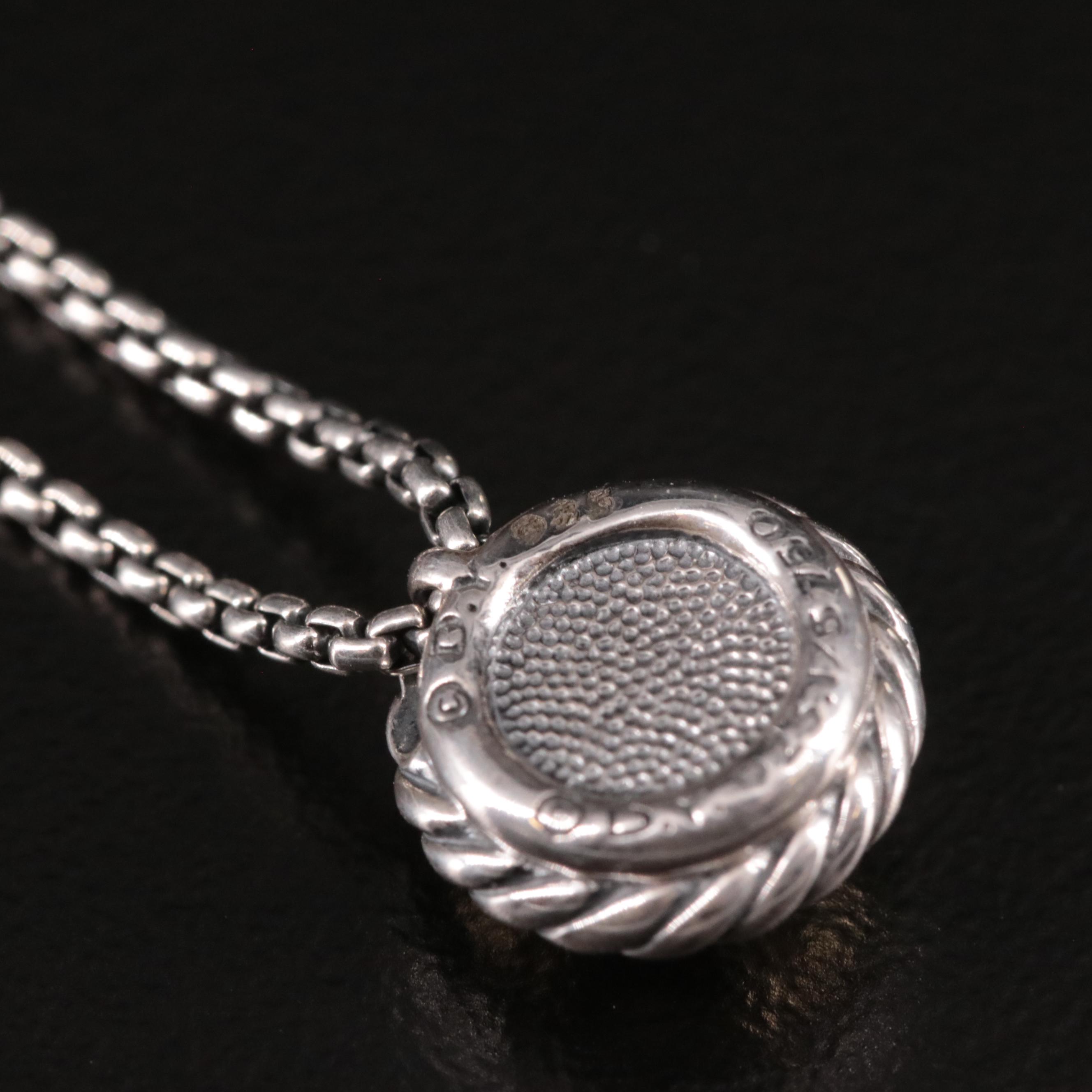 David Yurman "Chatelaine" Sterling and 18K Necklace