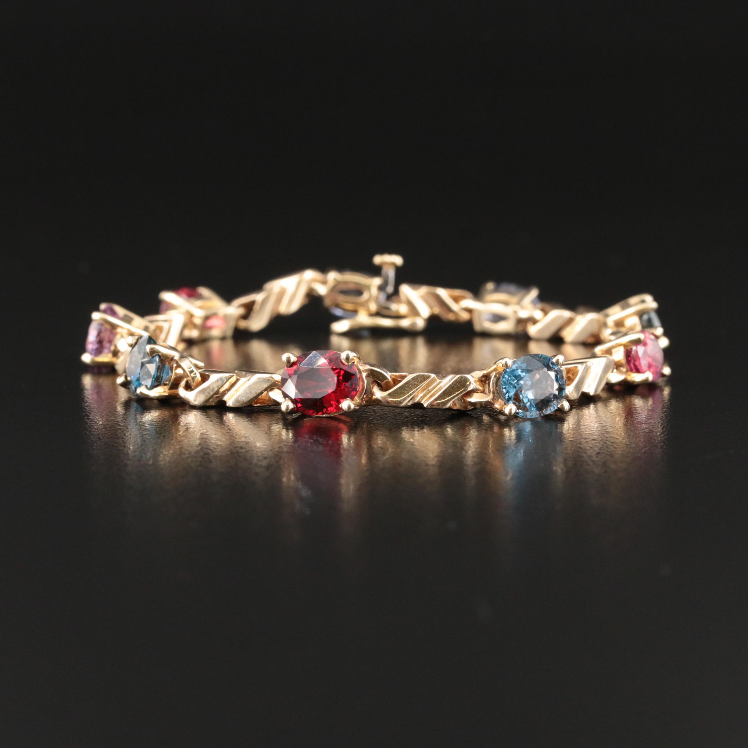 14K Spinel Bracelet
